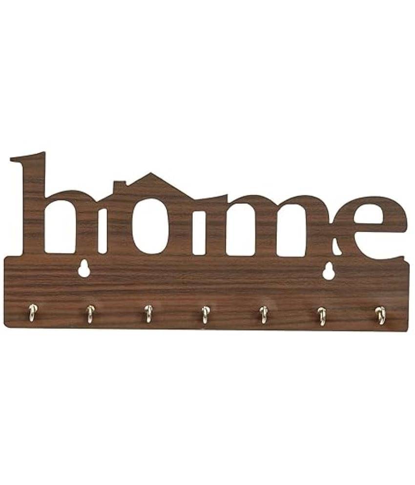     			Premium Home Keys Wooden Key Holder (29 cm x 13.5 cm x 0.4 cm, Wood, Brown)- 7 Hook - Decorative Items for Home Decor