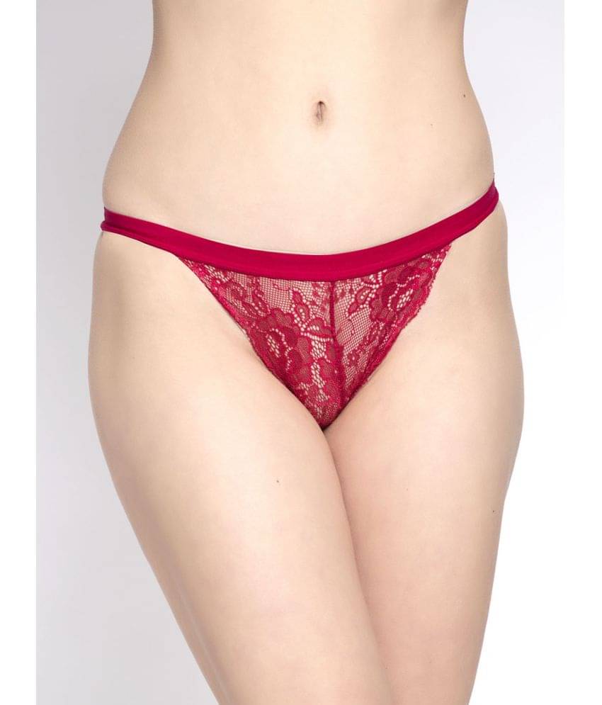 PrettyCat Net/Mesh Self Design Women's G-Strings ( Red ) PrettyCat Net/Mesh Self Design Women's G-Strings ( Red )
