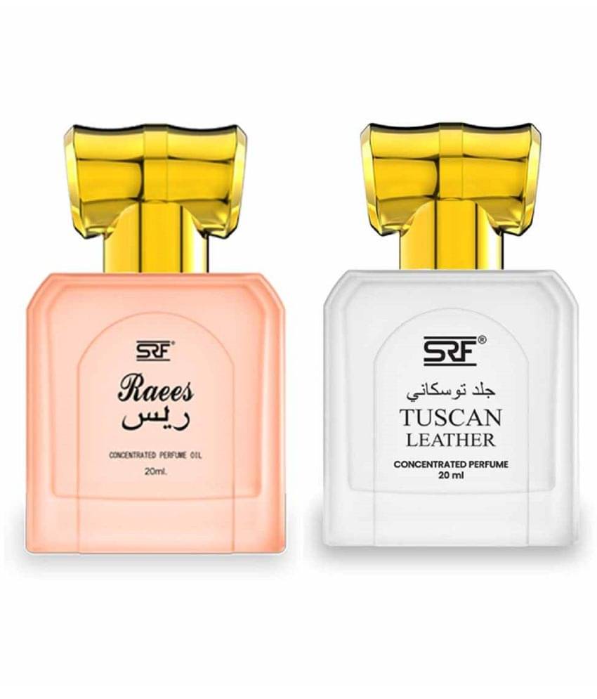 Ramsons - SRF RAEES & SRF Tuscan Leather Concentrated Attar Oil For Unisex 20ml each (Pack of 2) Ramsons - SRF RAEES & SRF Tuscan Leather Concentrated Attar Oil For Unisex 20ml each (Pack of 2)