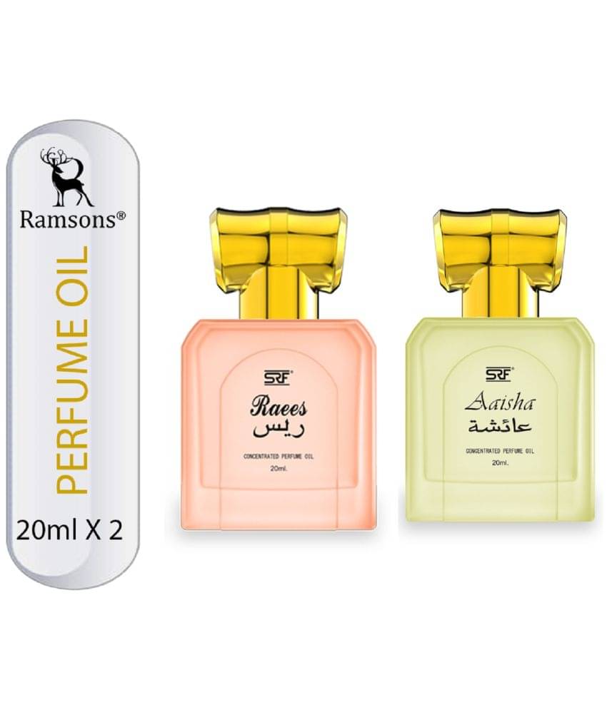     			Ramsons - SRF AAISHA & SRF RAEES Concentrated Perfume Attar Oil For Unisex 20ml each (Pack of 2)