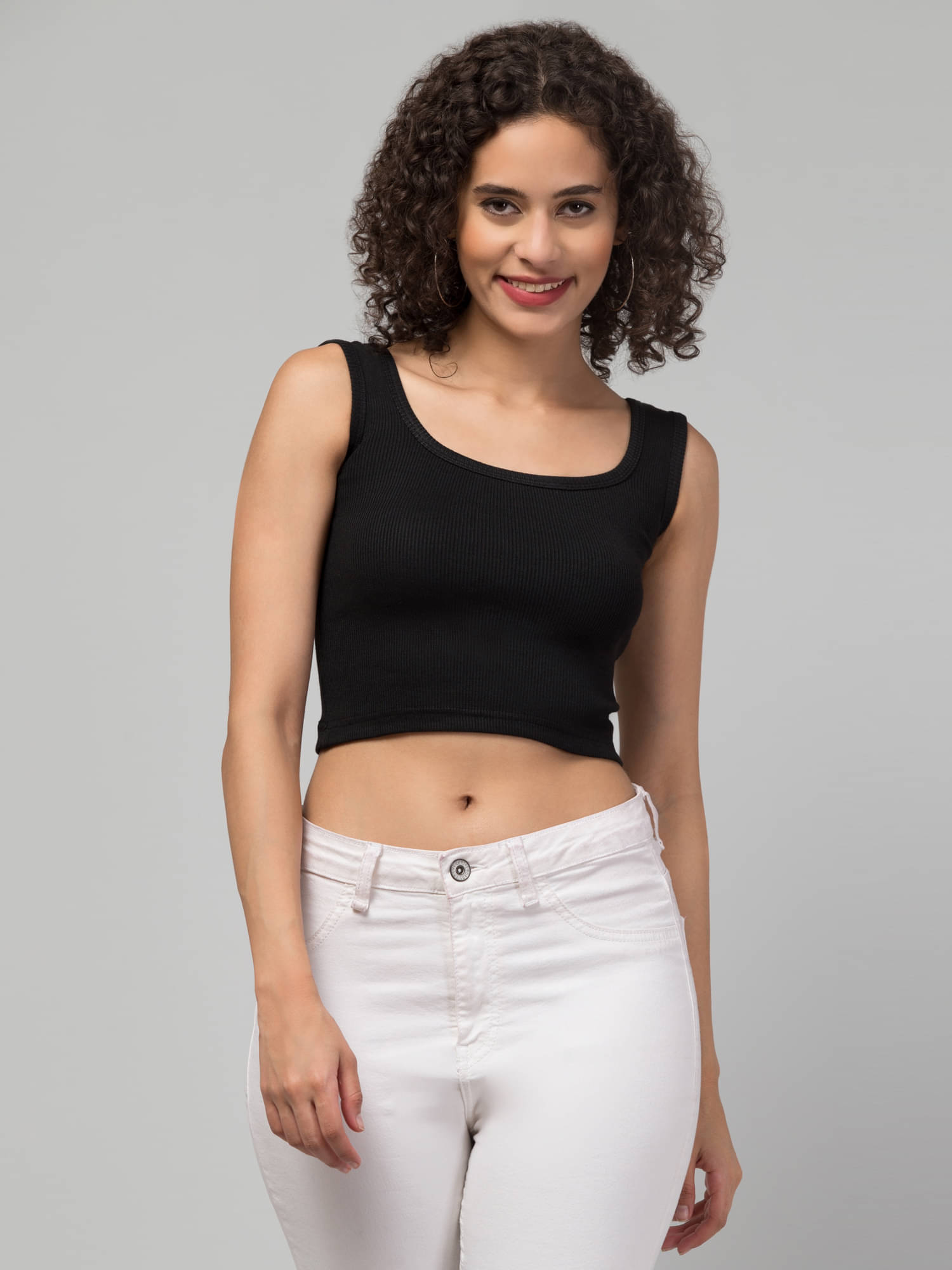 Swapi Women's Cotton Blend Tank Top ( Black ) Swapi Women's Cotton Blend Tank Top ( Black )