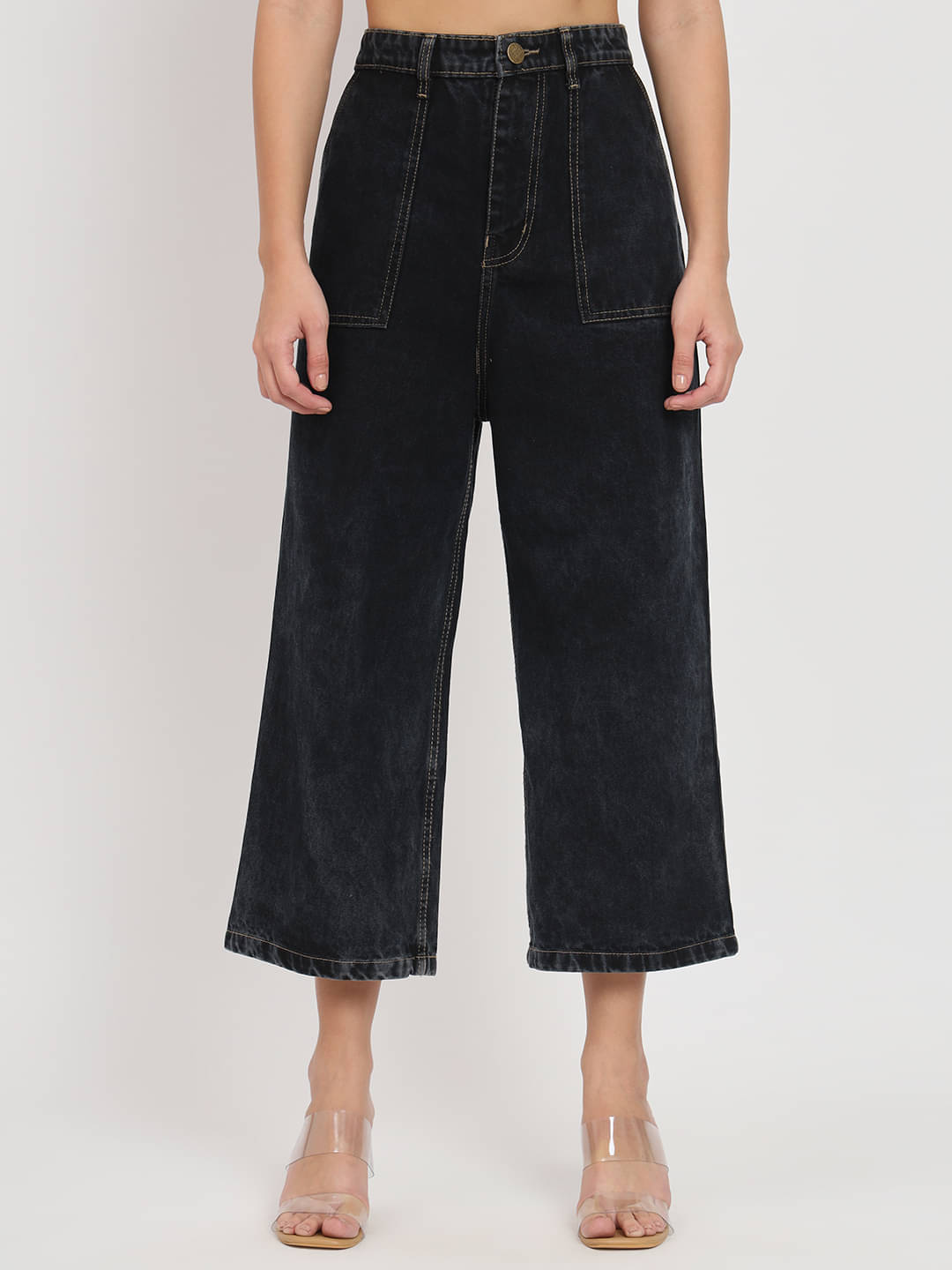     			AngelFab - Black Denim Flared Women's Jeans ( Pack of 1 )