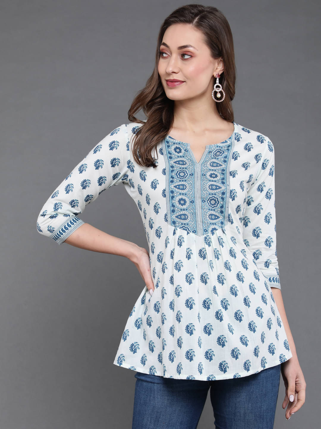 Cotton Short Kurti For Women (Pack of 1) Cotton Short Kurti For Women (Pack of 1)
