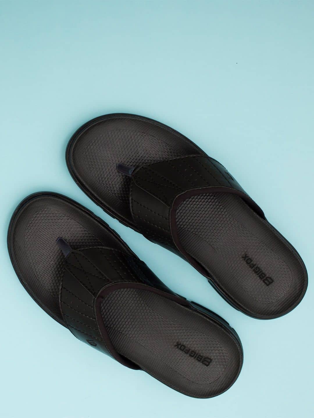 Big Fox Black Men's Thong Flip Flop