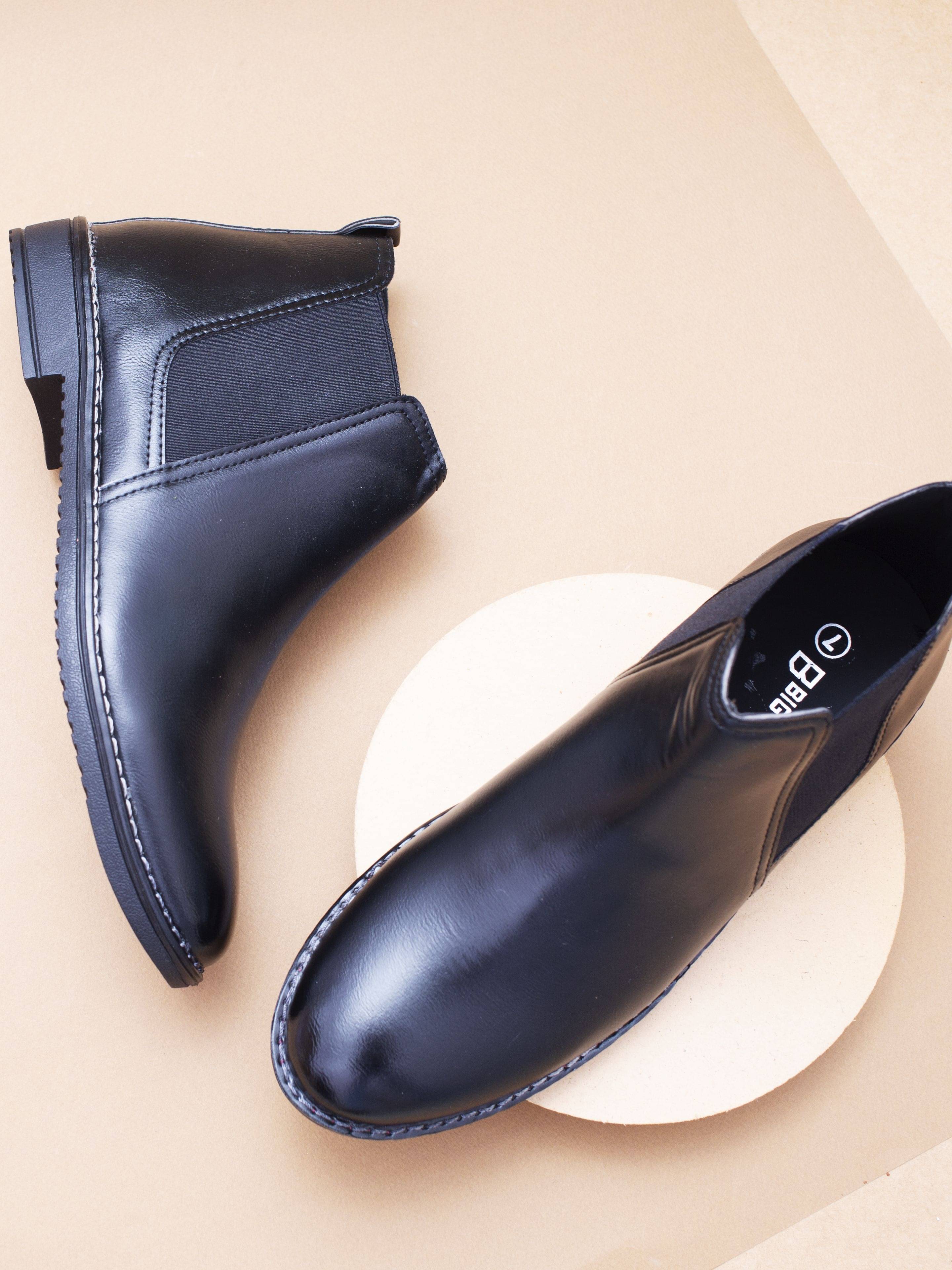     			Big Fox - Black Men's Chelsea Boots