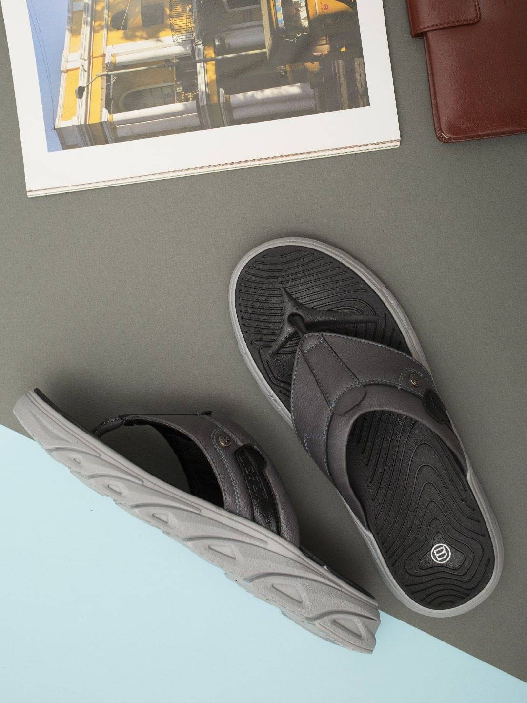     			Big Fox - Grey  Thong Flip Flop