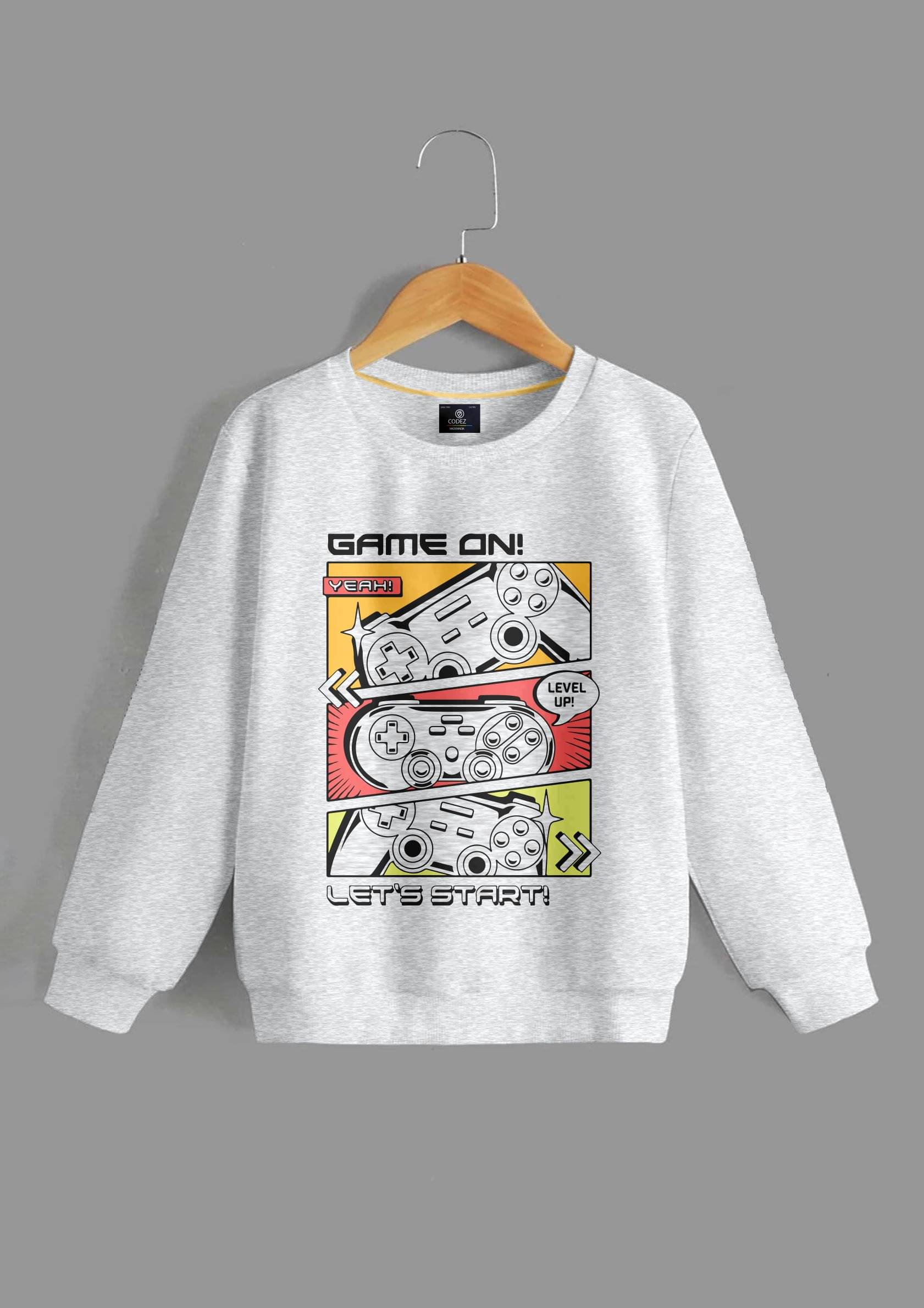     			CODEZ Pack of 1 Boys Cotton Blend Sweatshirt ( White )