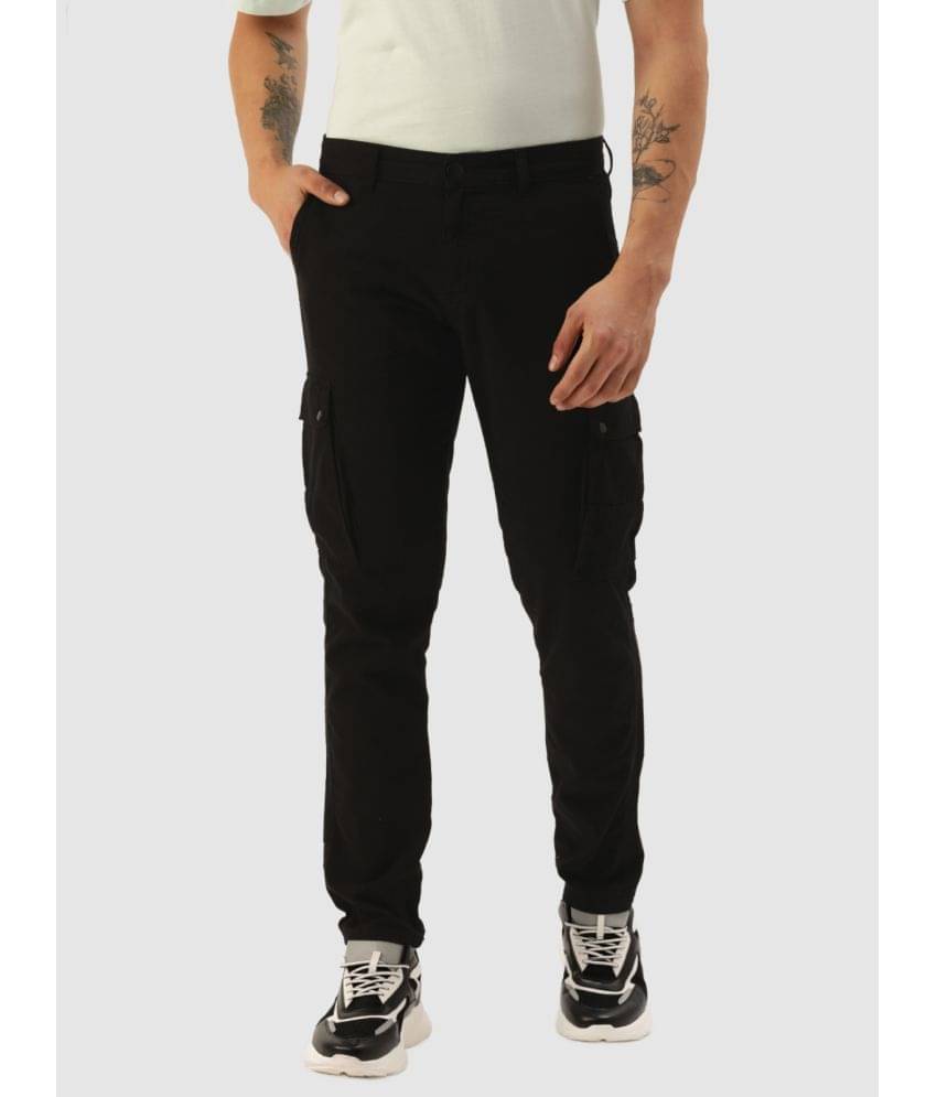     			IVOC Men Solid Slim Fit Cargos Trousers