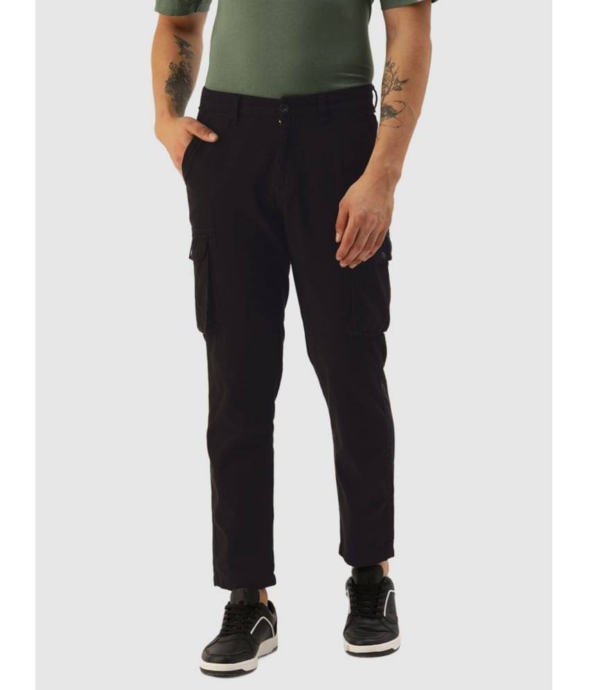     			IVOC Men Solid Regular Fit Cargos Trousers