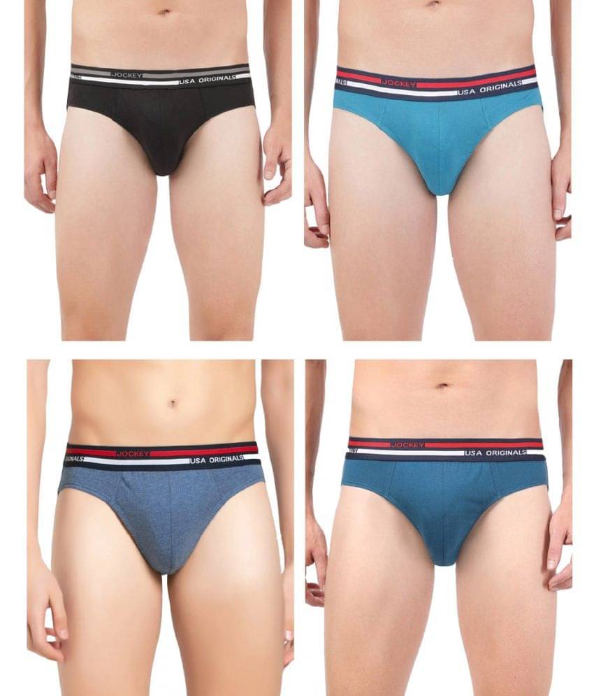 Jockey - Multicolor Cotton Men's Bikini ( Pack of 4 )     			Jockey - Multicolor Cotton Men's Bikini ( Pack of 4 )