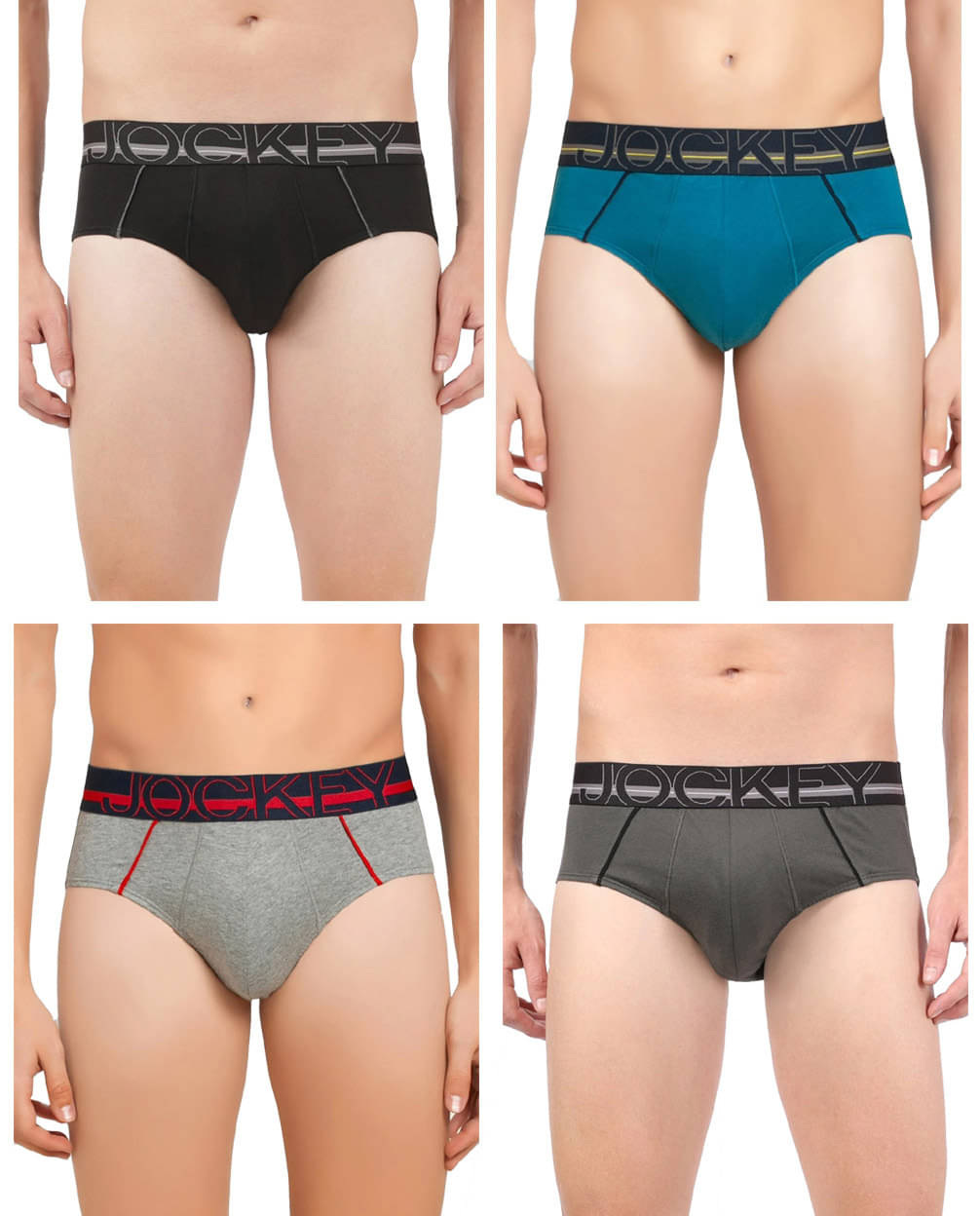 Jockey - Multicolor Cotton Men's Briefs ( Pack of 4 ) Jockey - Multicolor Cotton Men's Briefs ( Pack of 4 )