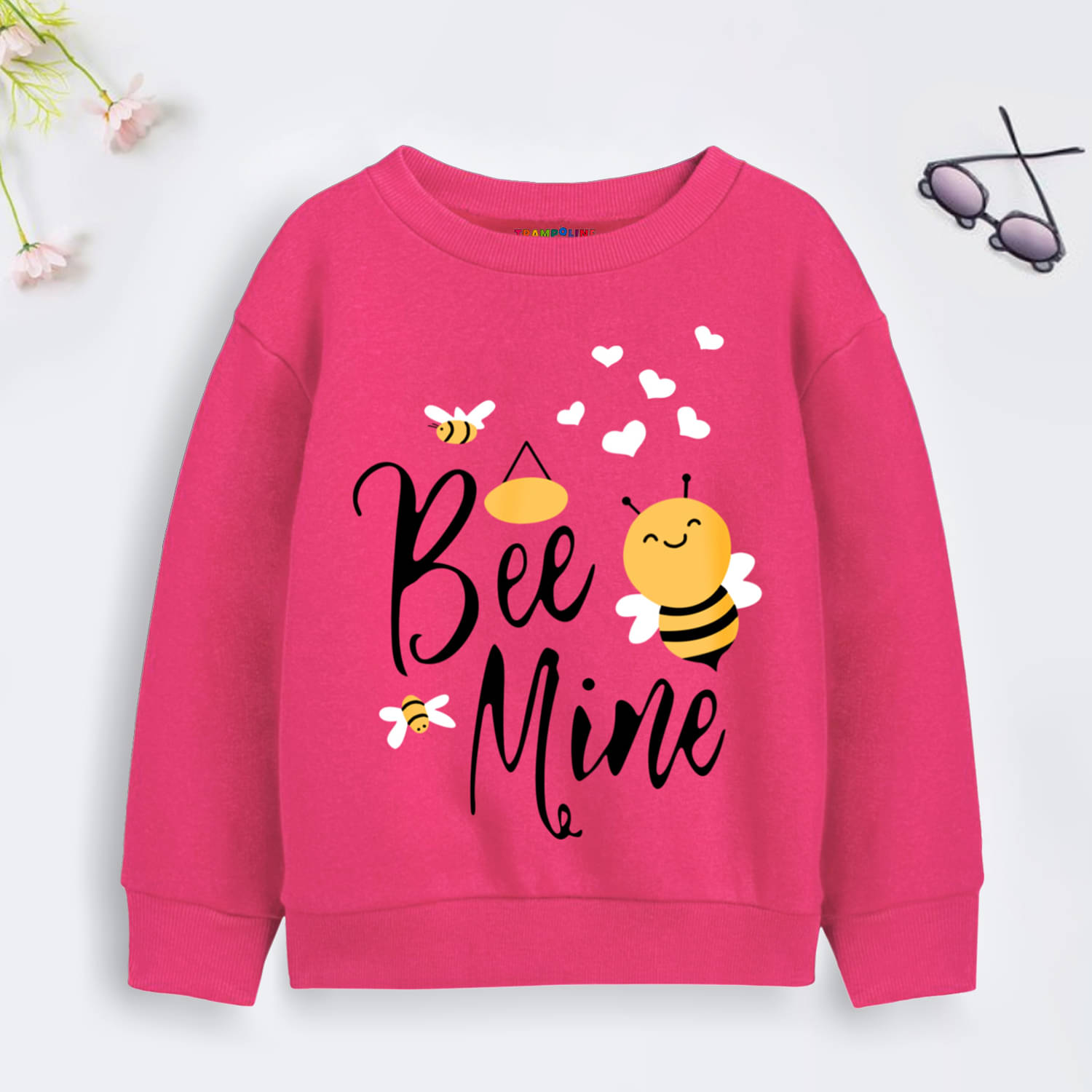     			Trampoline Single Girls Cotton Blend Sweatshirt ( Pink )
