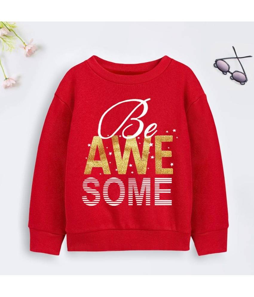     			Trampoline Single Girls Cotton Blend Sweatshirt ( Red )
