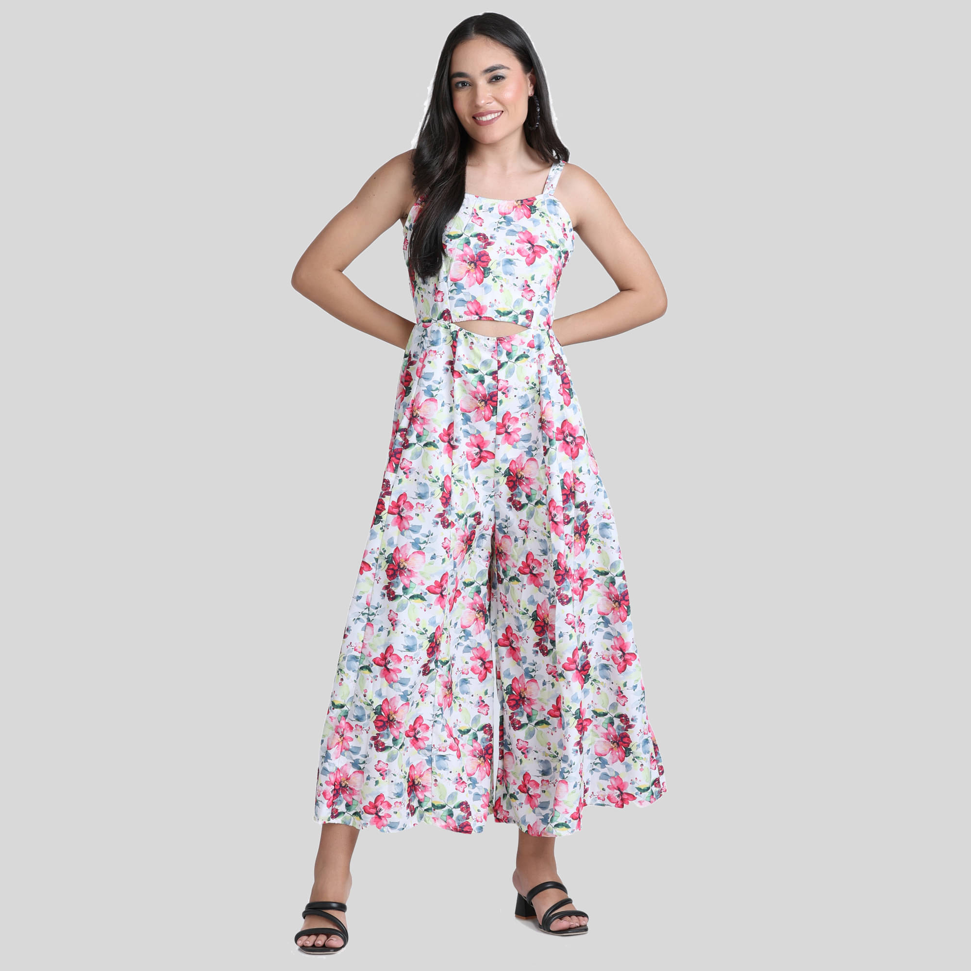 Arshia Fashions - Multicolor Crepe Regular Fit Women's Jumpsuit ( Pack of 1 ) Arshia Fashions - Multicolor Crepe Regular Fit Women's Jumpsuit ( Pack of 1 )