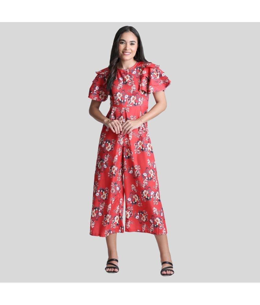     			Arshia Fashions - Red Crepe Regular Fit Women's Jumpsuit ( Pack of 1 )