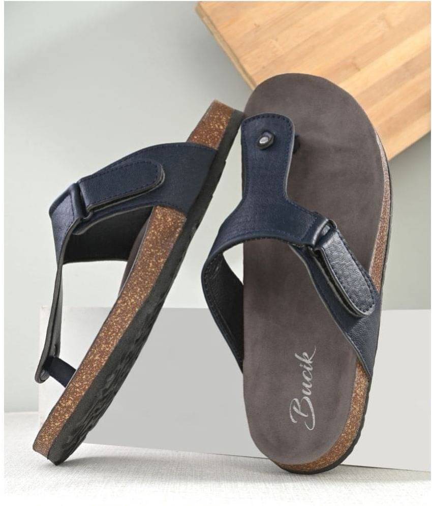     			Bucik Brown Men's Thong Flip Flop