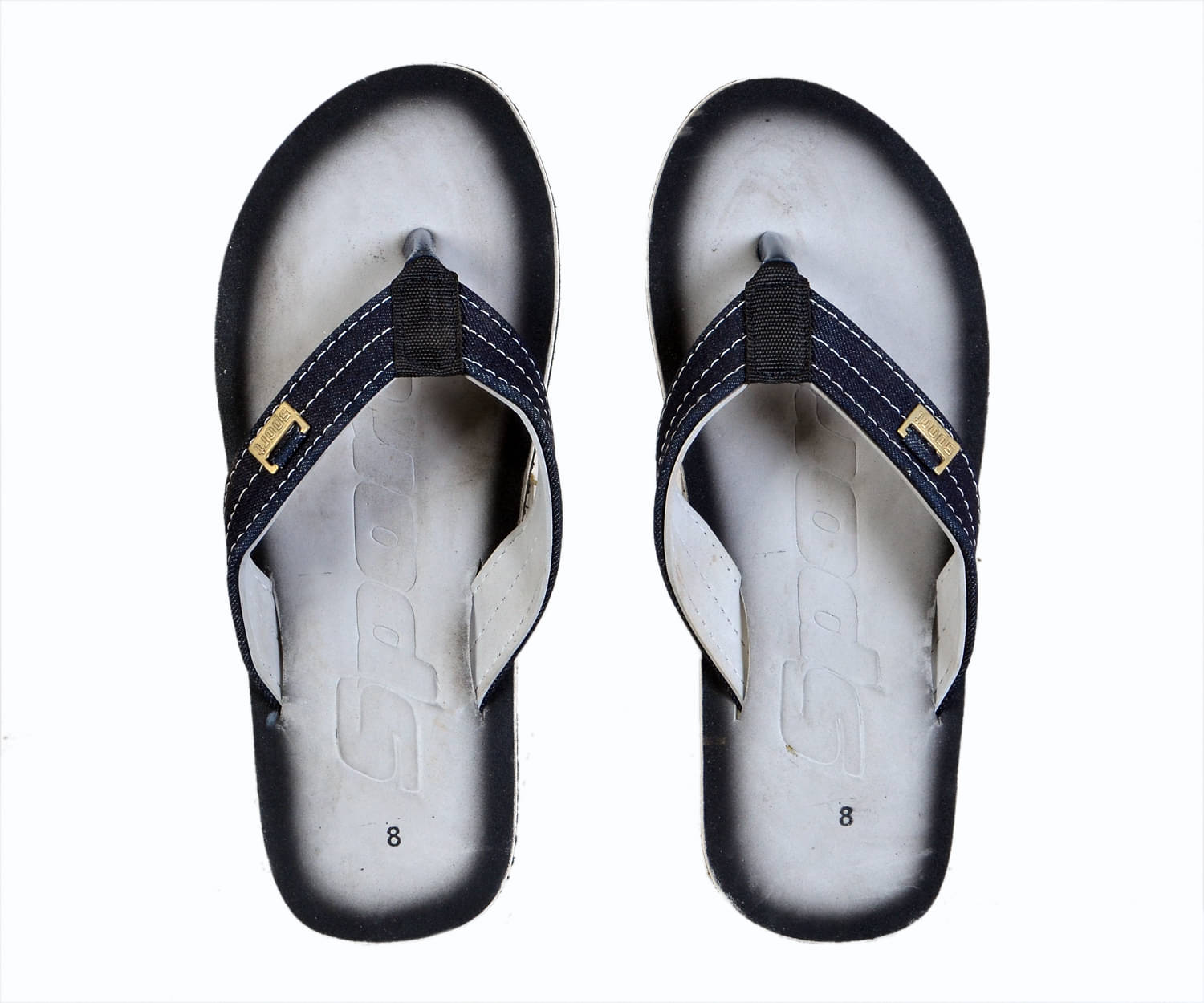     			Crazy Bunny - Grey Men's Thong Flip Flop