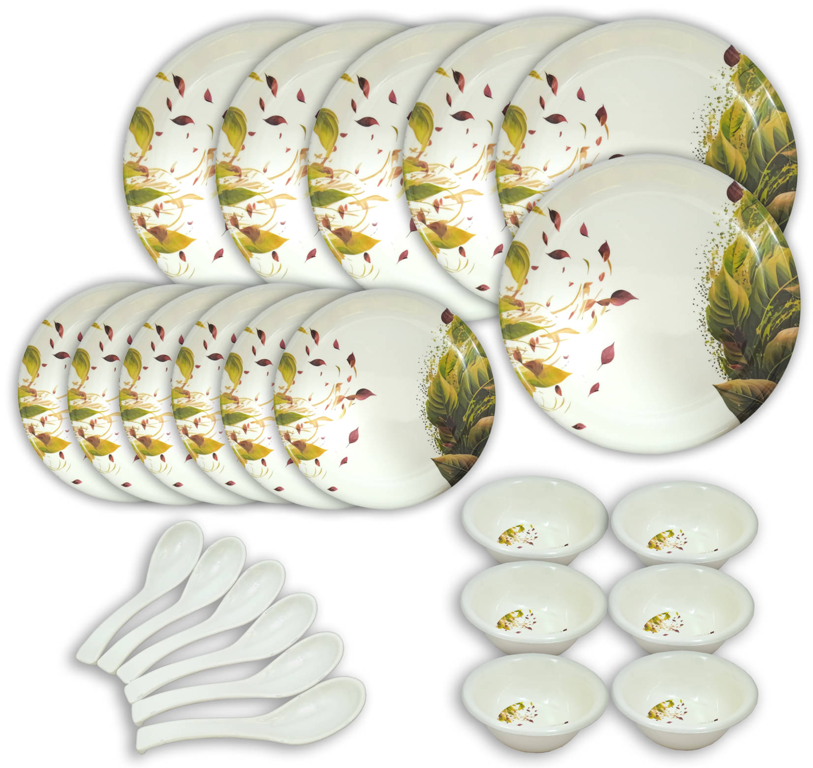 Inpro - Multicolor Melamine Dinner Set ( Pack of 24 ) Inpro - Multicolor Melamine Dinner Set ( Pack of 24 )