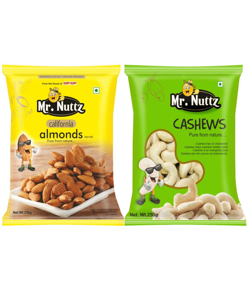 Mr. Nuttz 500g Diwali Special Dry Fruits Combo Pack (Almonds 250g & Cashew Nut 250g) Mr. Nuttz 500g Diwali Special Dry Fruits Combo Pack (Almonds 250g & Cashew Nut 250g)