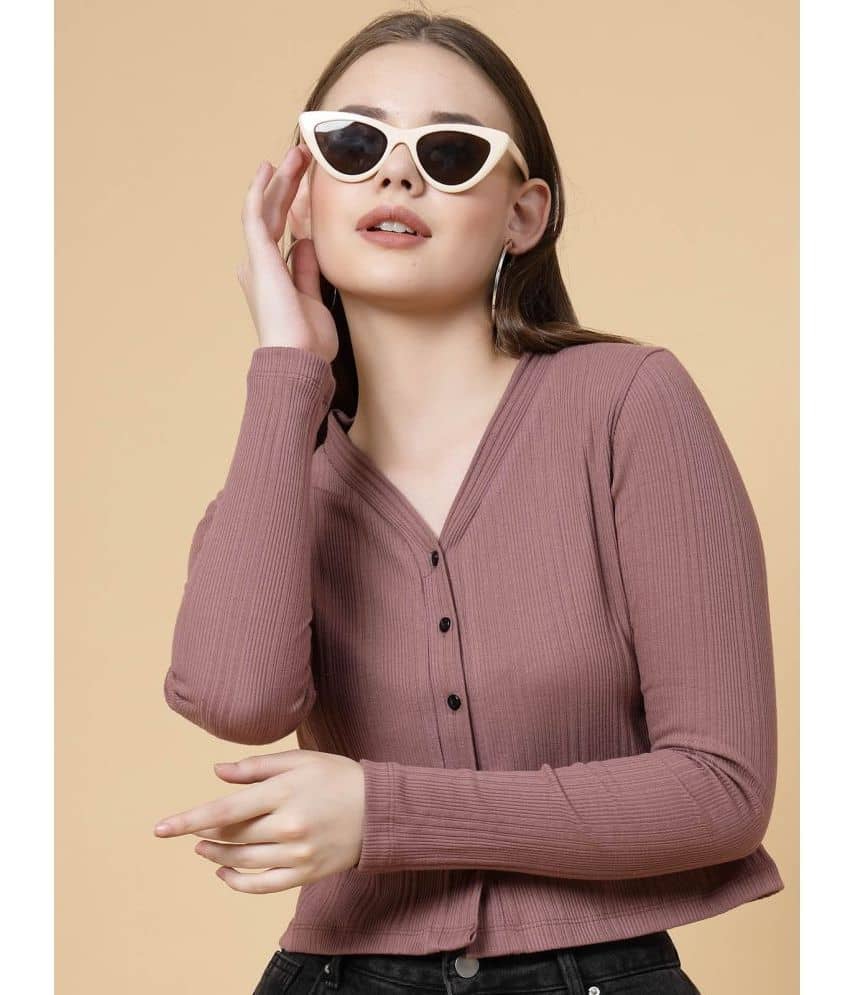 Rigo Women Self Design Cotton Shirt ( Rose Gold )