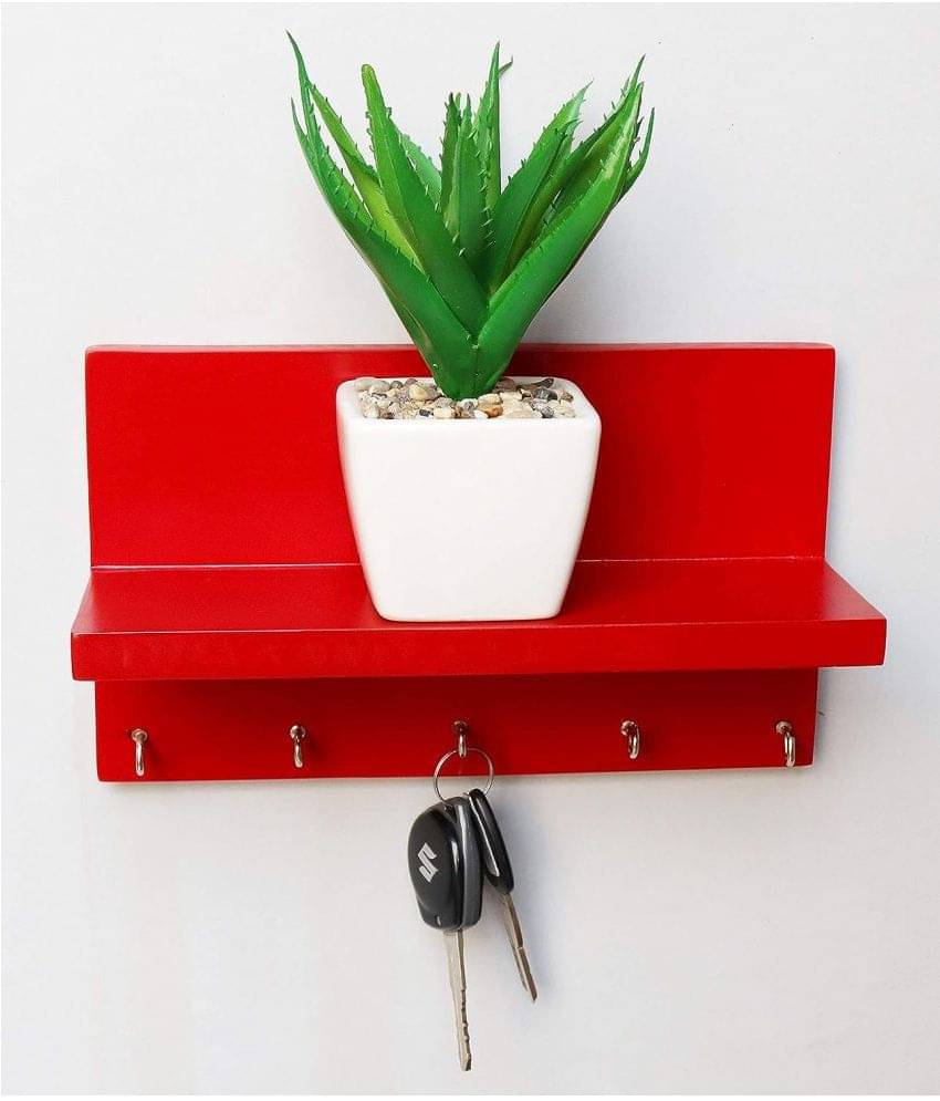     			ZIPPIWUD Floating Shelves Red Wood - Pack of 1