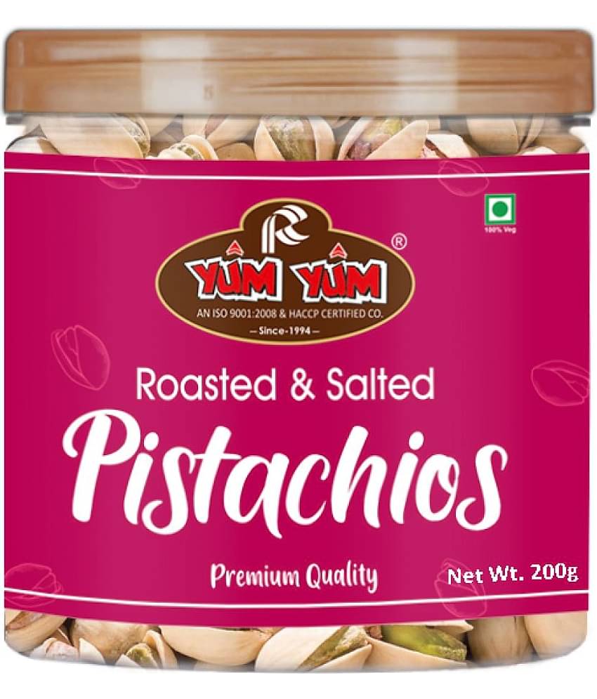 YUM YUM Premium Roasted & Salted Pistachio Nut 200g Jar Pistachios (200 g)
