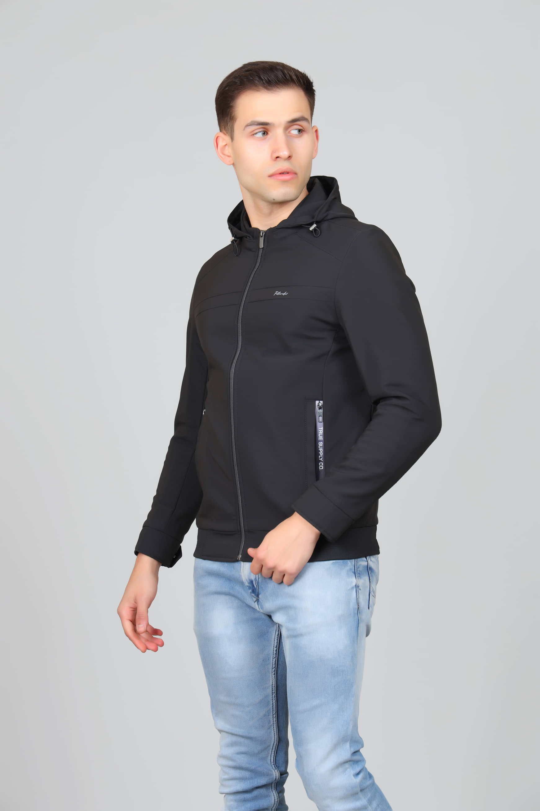 Young Club Classic Polyester Men's Casual Jacket - Black ( Pack of 1 ) - Jackets & Coats | Buy online on ZillyBuy