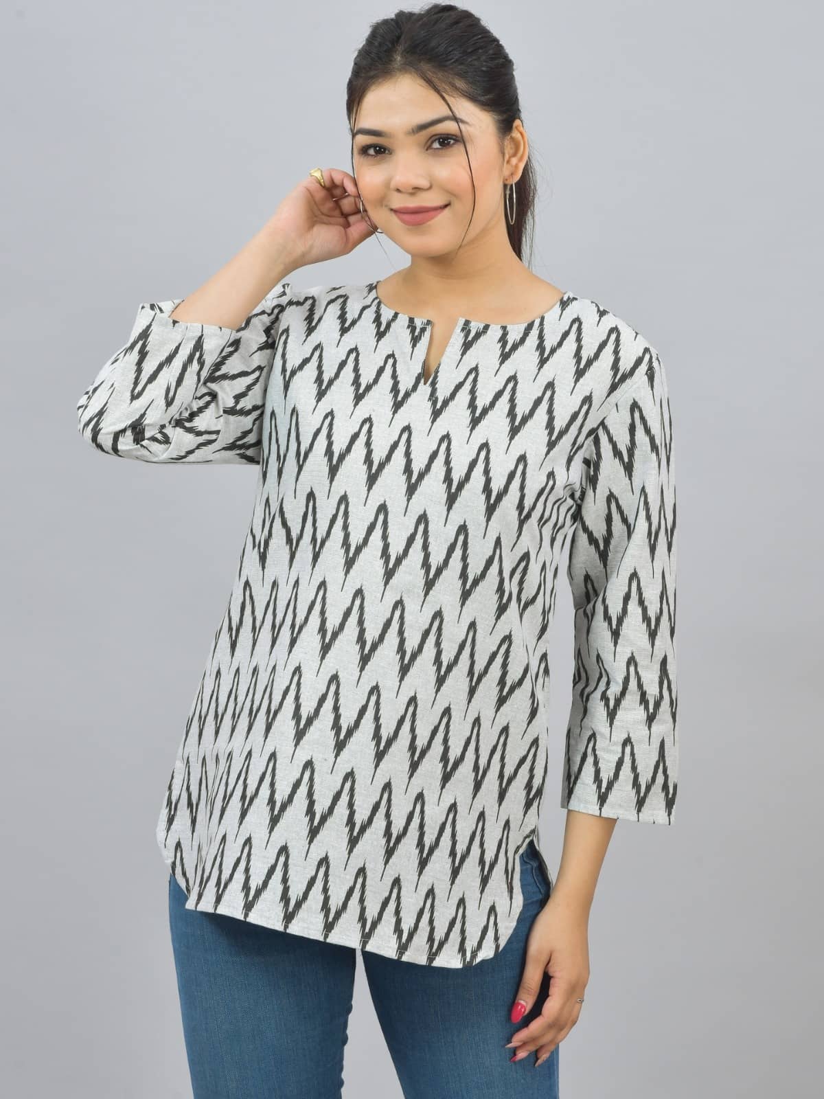 QuaClo Women's Cotton Tunic ( Black )