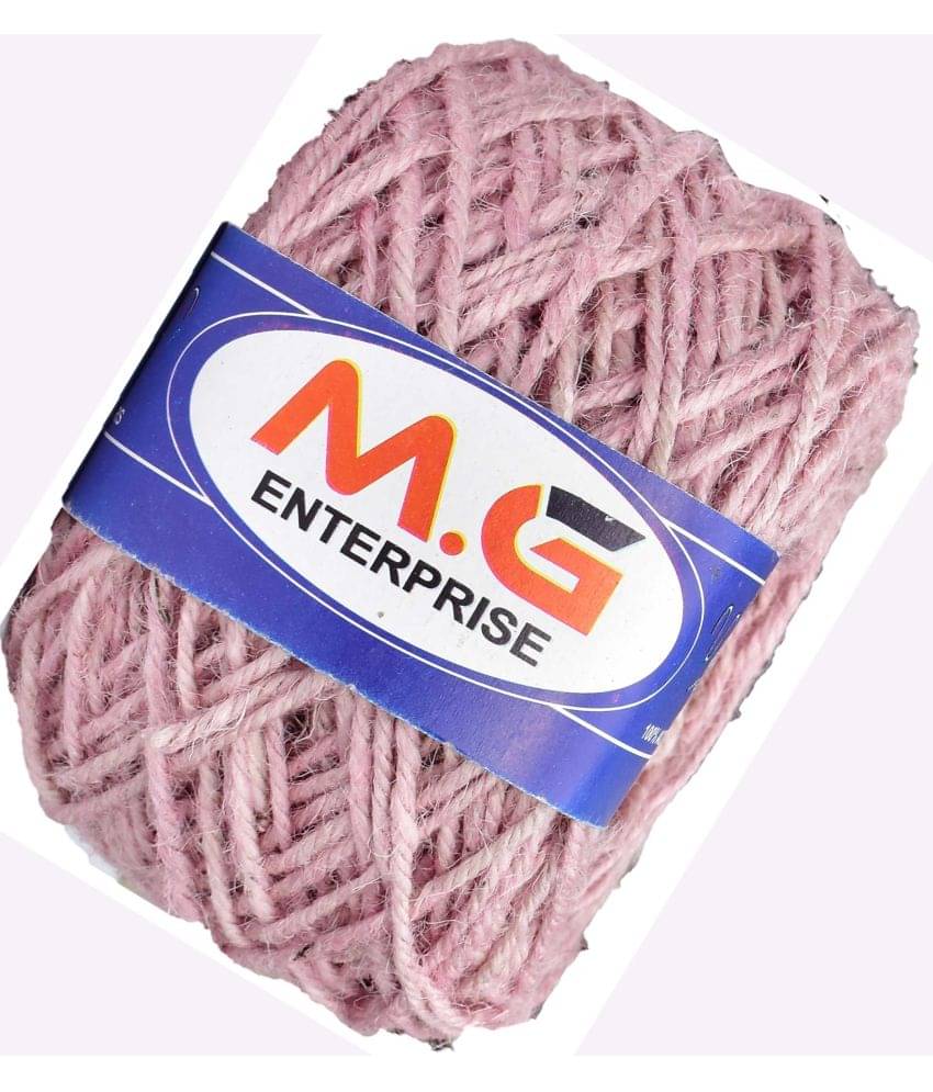     			3 Ply/Twisted Macrame Jute Cord/Dori Thread  Pink 150 mtr- Art-AJAH