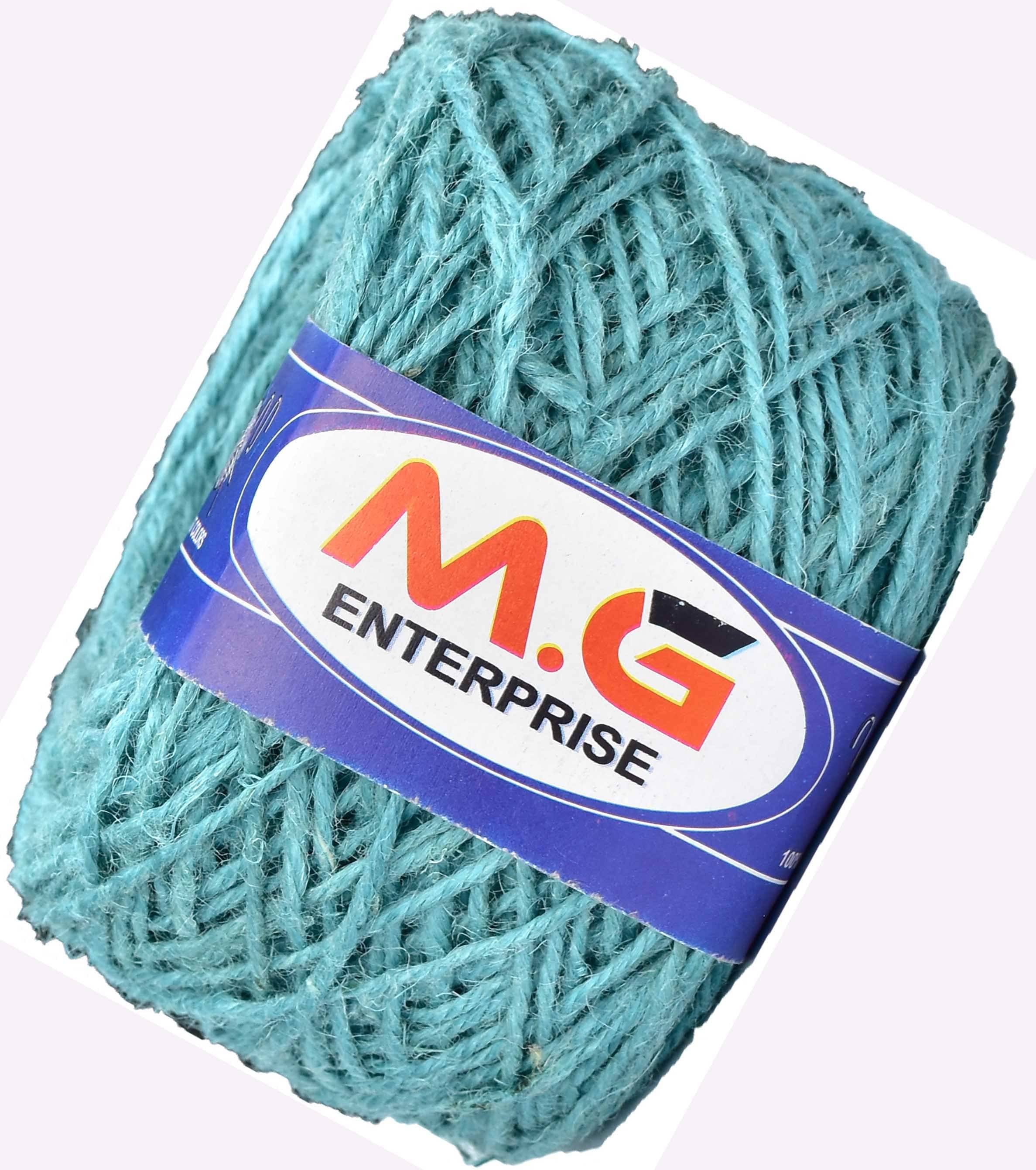     			3 Ply/Twisted Macrame Jute Cord/Dori Thread  Sky Blue 100 mtr- Art-AJBJ