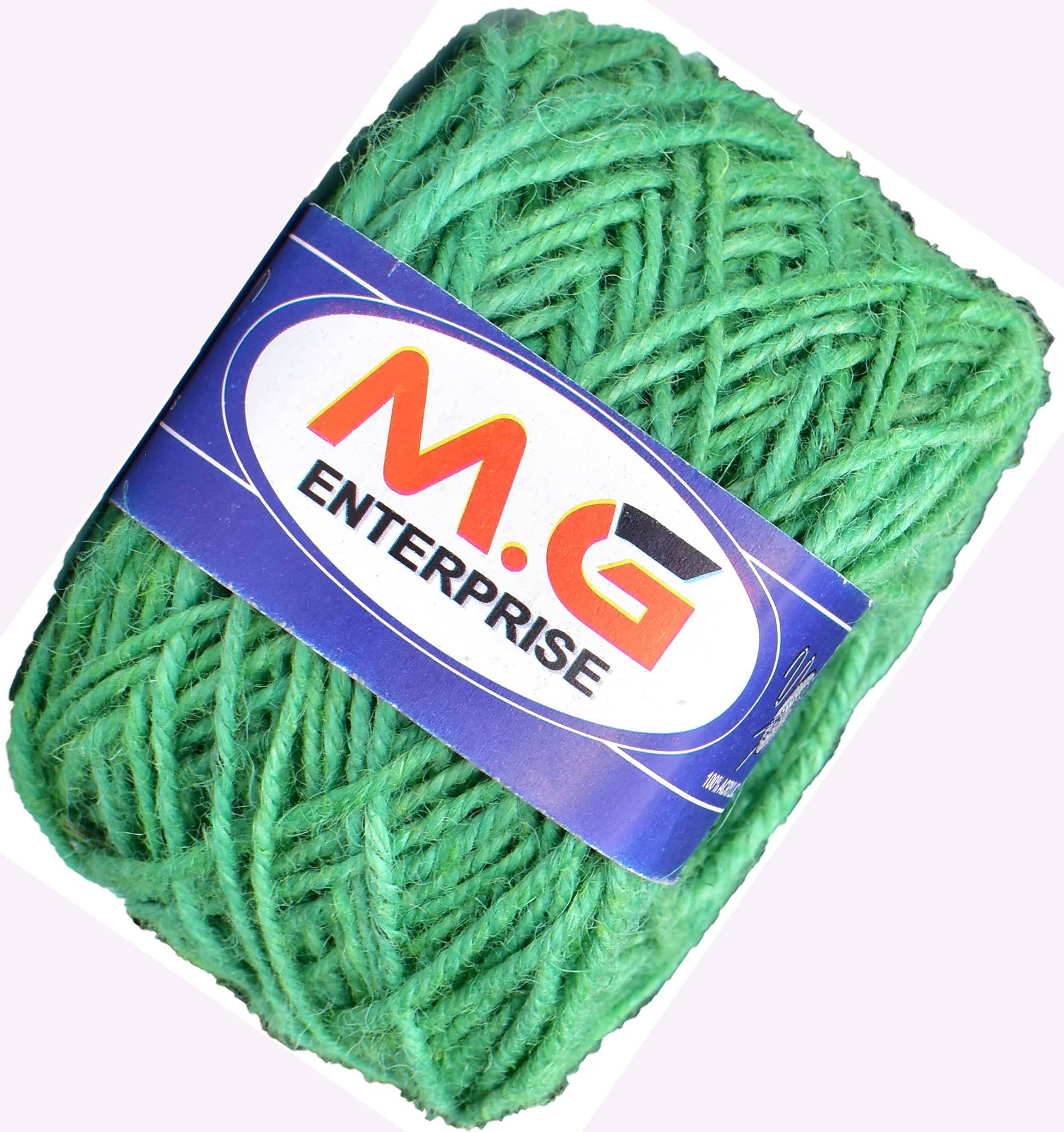     			3 Ply/Twisted Macrame Jute Cord/Dori Thread  Apple Green 100 mtr- Art-AJBC