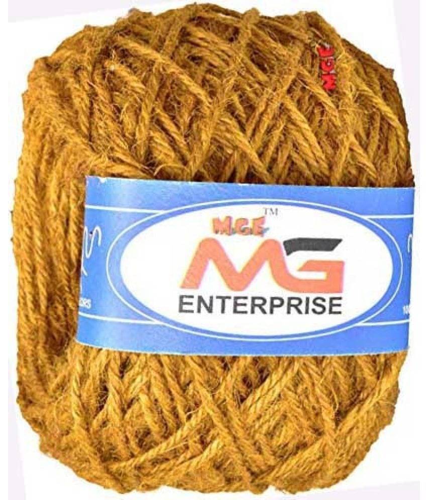     			3 Ply/Twisted Macrame Jute Cord/Dori Thread  Golden 50 mtr- Art-CIH
