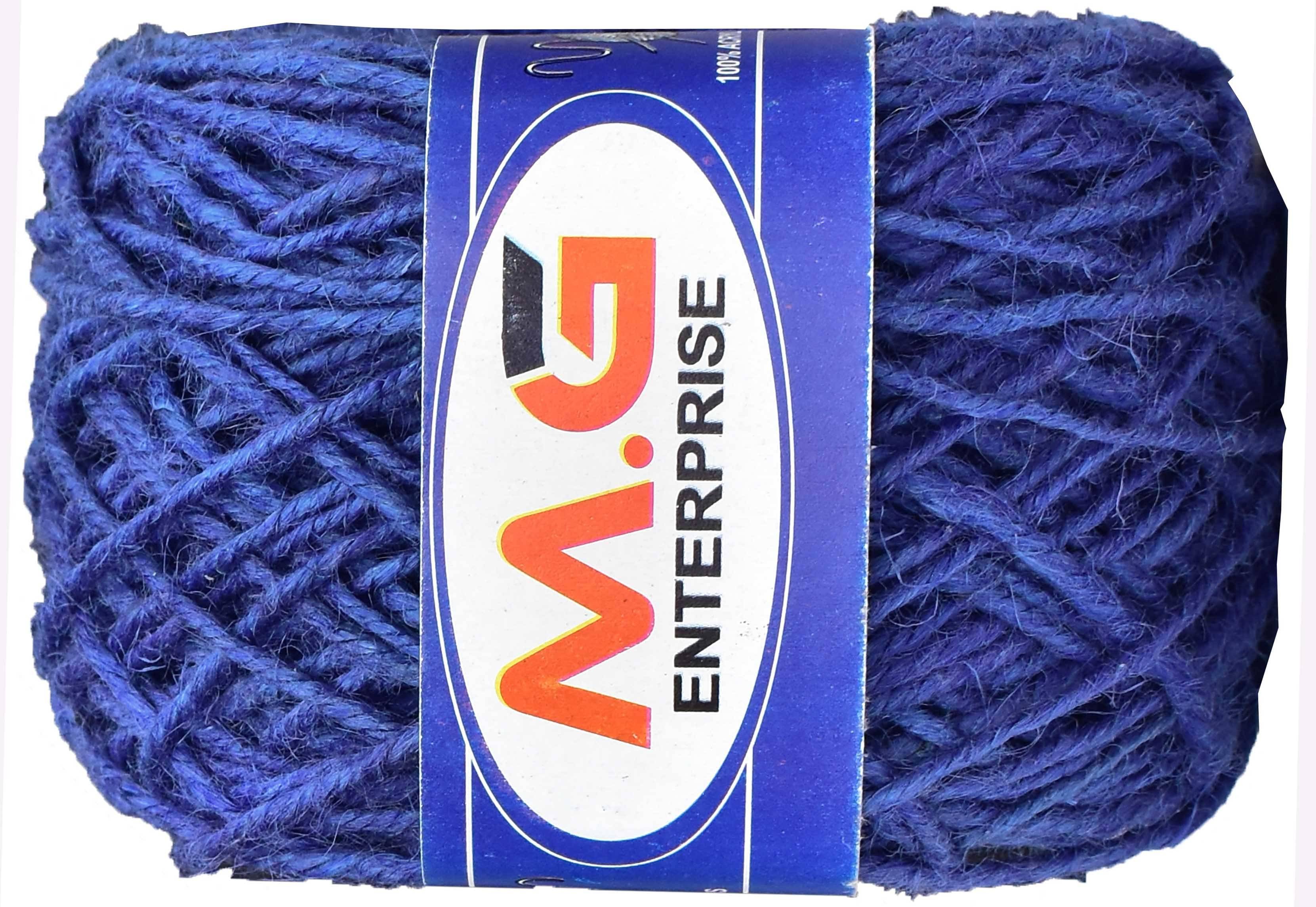     			3 Ply/Twisted Macrame Jute Cord/Dori Thread  Airforce Blue 100 mtr- Art-AJBB
