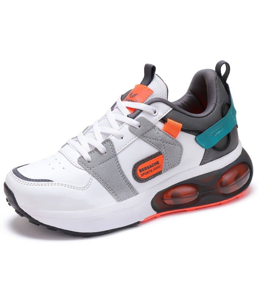 Bersache White Men's Sports Running Shoes - Sports Shoes | Buy online on ZillyBuy