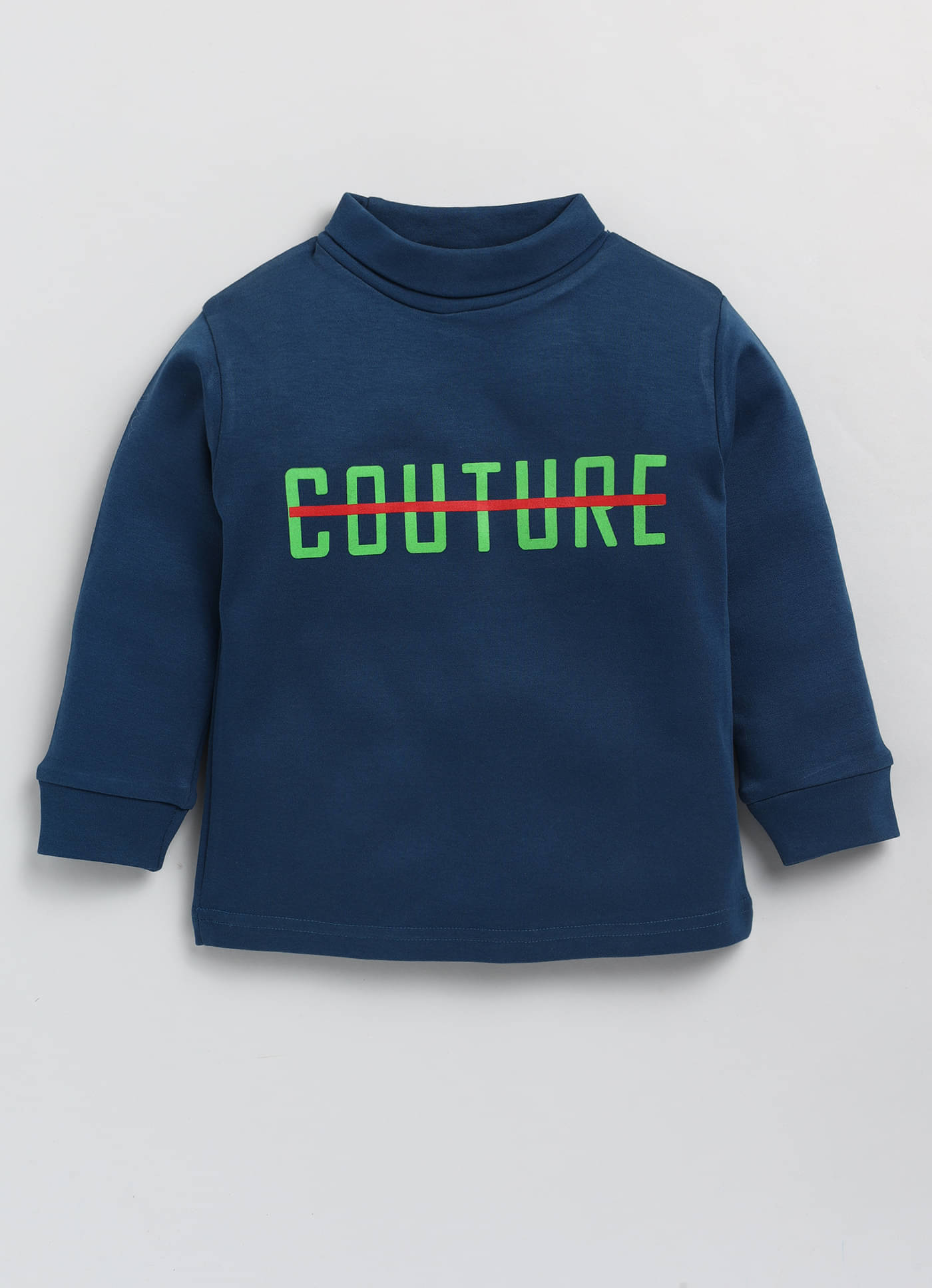     			CUTOPIES Pack of 1 Boys Cotton Blend Sweatshirt ( Pecock Blue )
