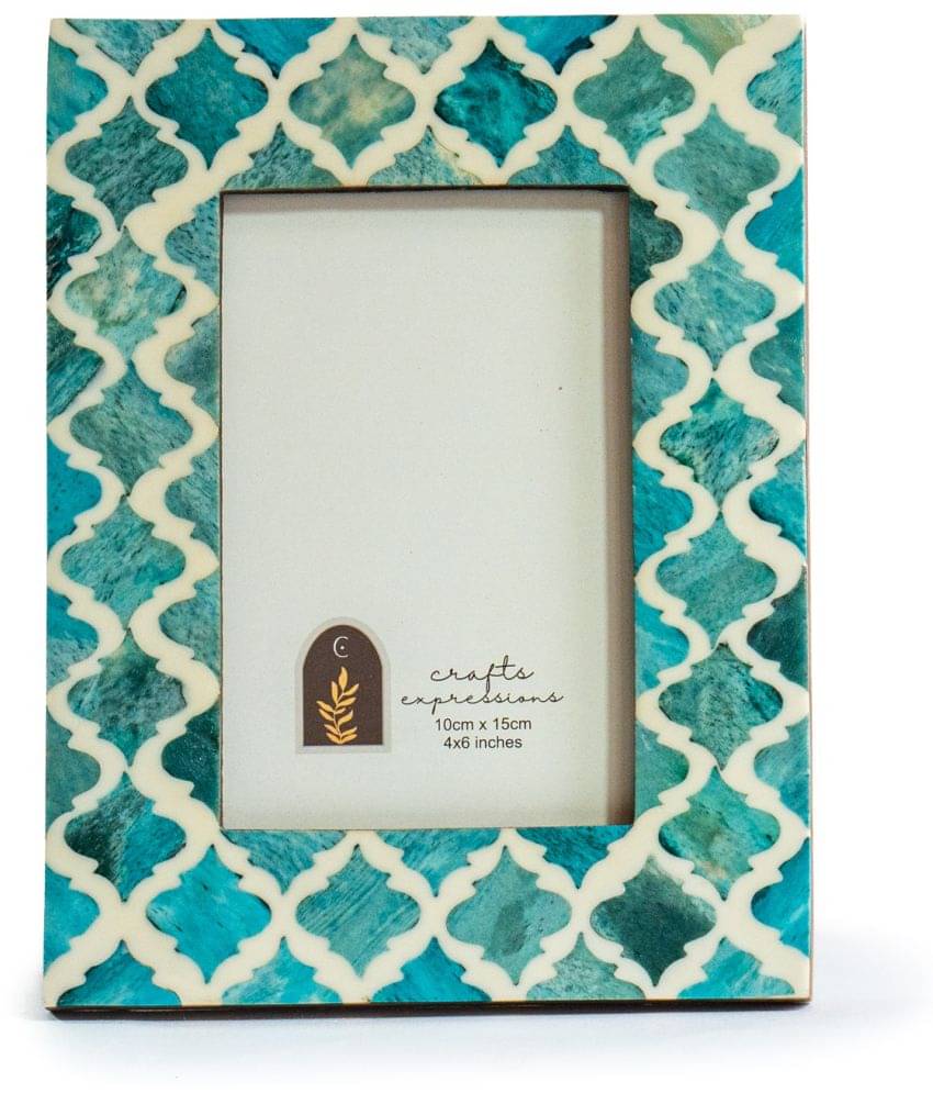Crafts Expressions Wood TableTop Blue Single Photo Frame - Pack of 1 Crafts Expressions Wood TableTop Blue Single Photo Frame - Pack of 1