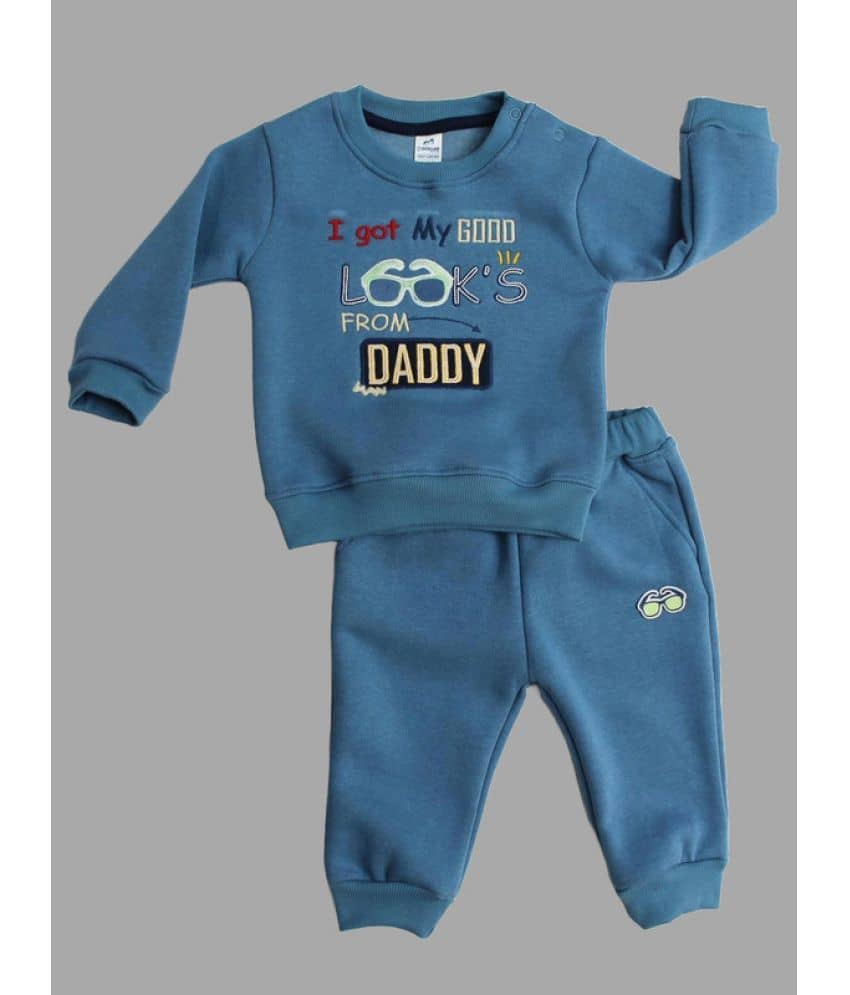 Dollar Pack of 1 Baby Boys Cotton Blend T-Shirt & Trouser ( Blue )