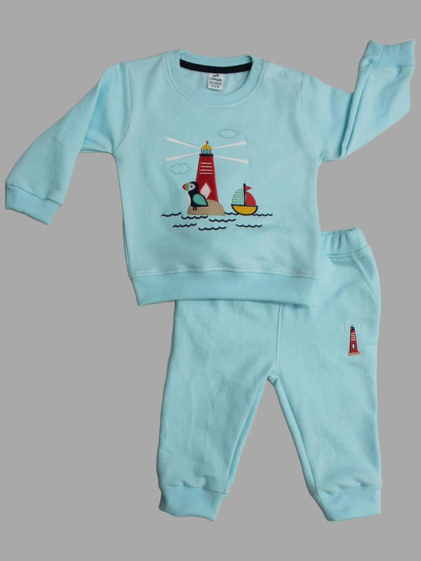     			Dollar Pack of 1 Baby Boys Cotton Blend T-Shirt & Trouser ( Blue )