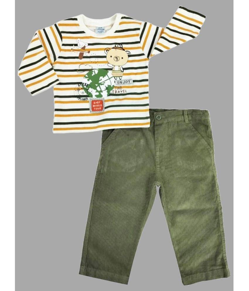 Dollar Multi Cotton Blend Baby Boy T-Shirt & Trouser ( Pack of 1 ) Dollar Multi Cotton Blend Baby Boy T-Shirt & Trouser ( Pack of 1 )