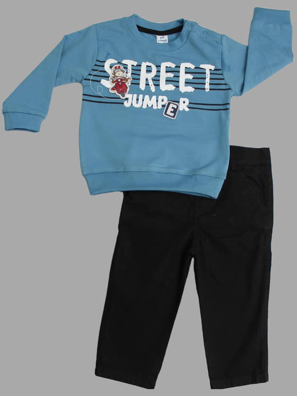 Dollar Pack of 1 Boys Cotton Blend T-Shirt & Jeans Set ( Multicolor )