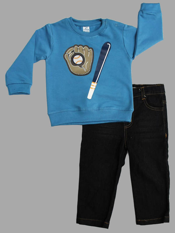     			Dollar Pack of 1 Boys Cotton Blend T-Shirt & Jeans Set ( Multicolor )