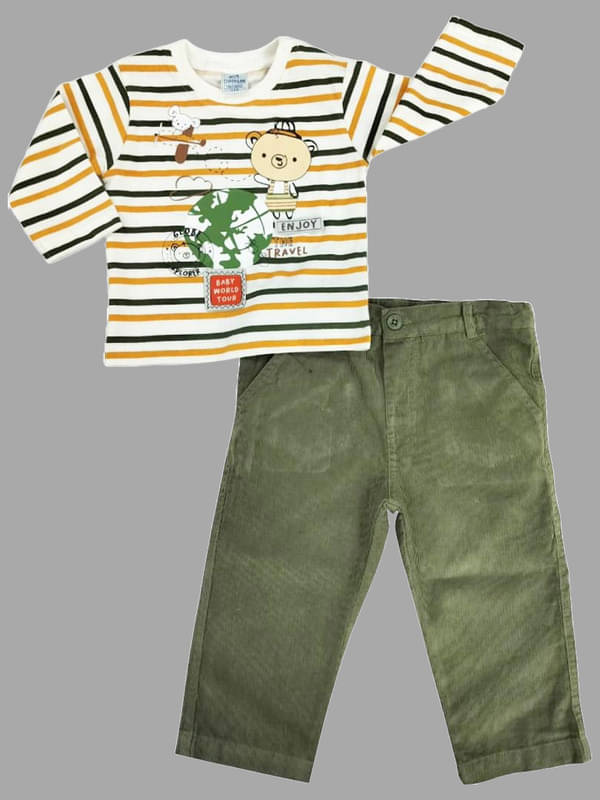 Dollar Pack of 1 Boys Cotton Blend T-Shirt & Jeans Set ( Multicolor ) Dollar Pack of 1 Boys Cotton Blend T-Shirt & Jeans Set ( Multicolor )