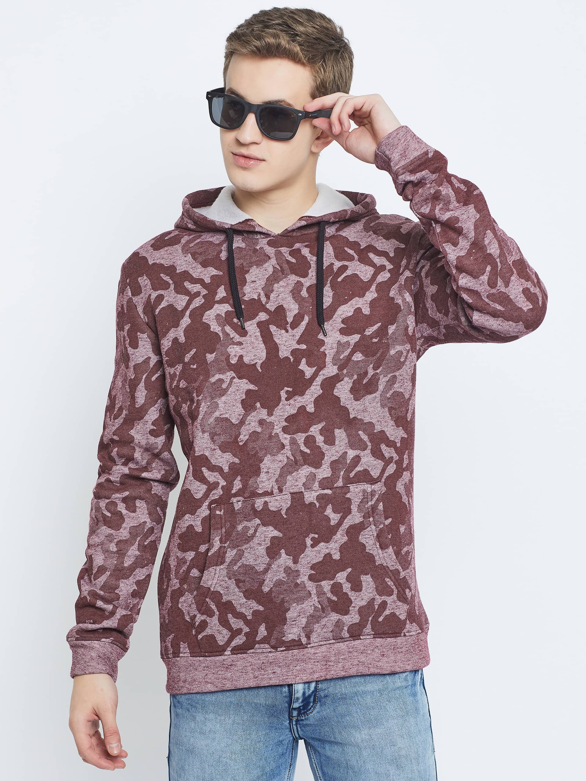 GET GOLF Fleece Hooded Men's Sweatshirt - Red ( Pack of 1 )