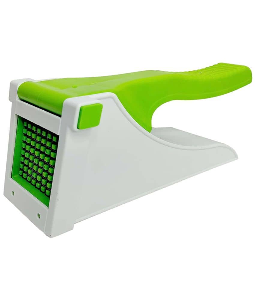 iview kitchenware Chips/French Fries White and Green Plastic Mannual Chopper 300 ml ( Pack of 1 )