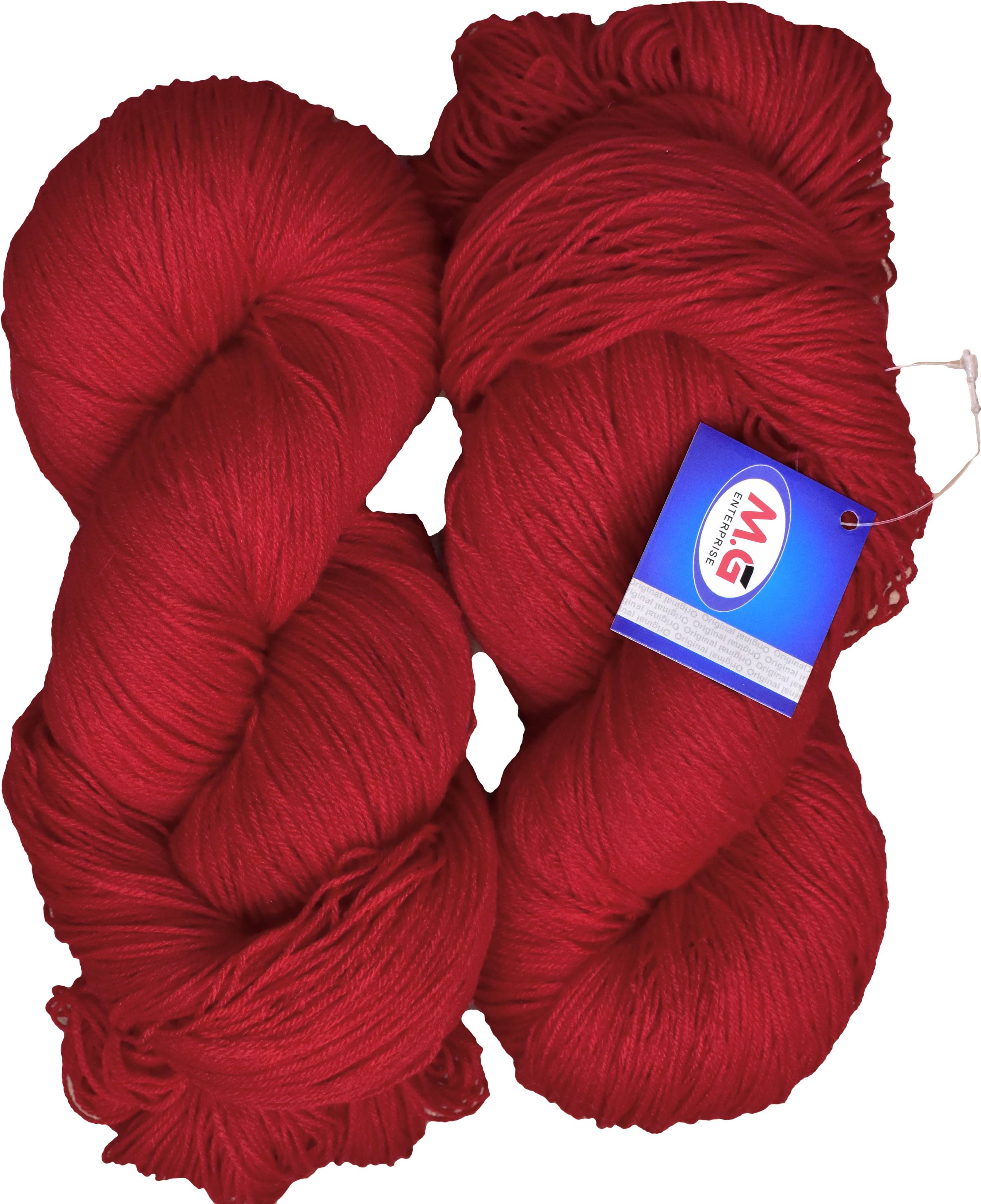     			Knitting Yarn 3 ply Wool, Red 200 gm  Best Used with Knitting Needles, Crochet Needles Wool Yarn for Knitting.