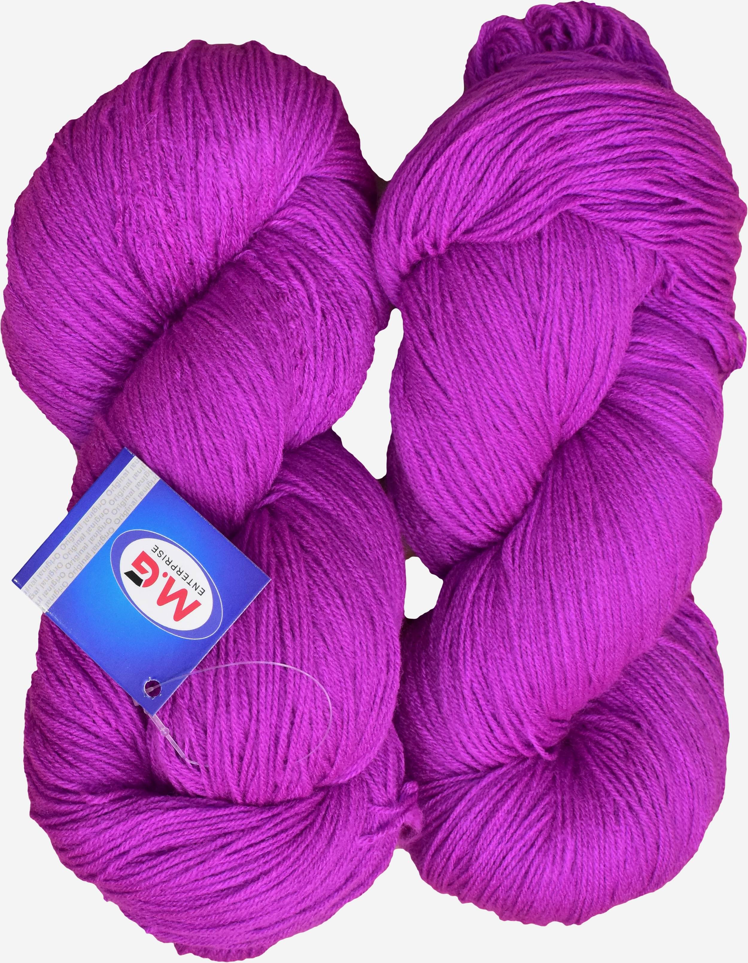     			Knitting Yarn 3 ply Wool, Purple 200 gm  Best Used with Knitting Needles, Crochet Needles Wool Yarn for Knitting.