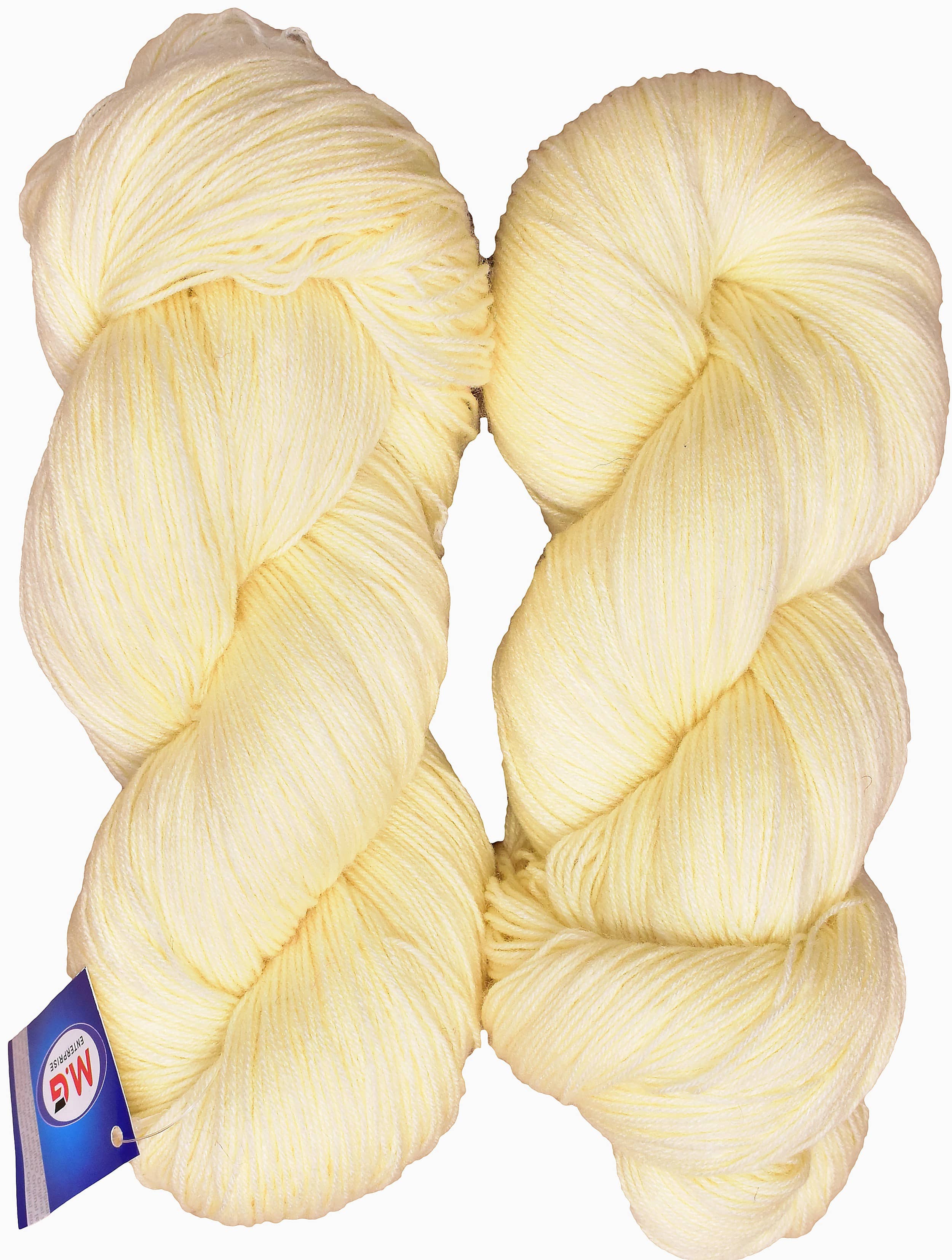 Knitting Yarn 3 ply Wool, Cream 200 gm  Best Used with Knitting Needles, Crochet Needles Wool Yarn for Knitting.