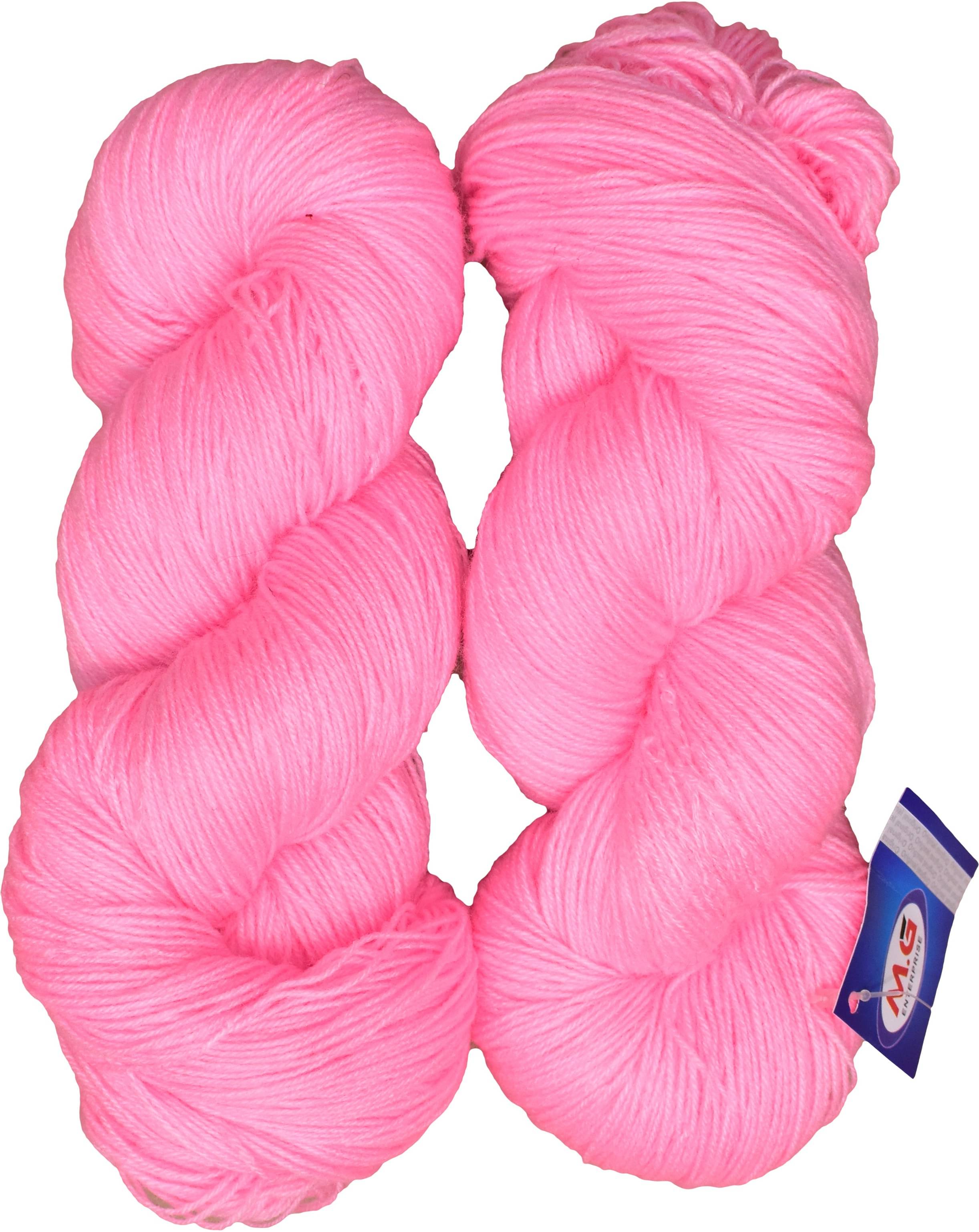     			Knitting Yarn 3 ply Wool, Pink 200 gm  Best Used with Knitting Needles, Crochet Needles Wool Yarn for Knitting.
