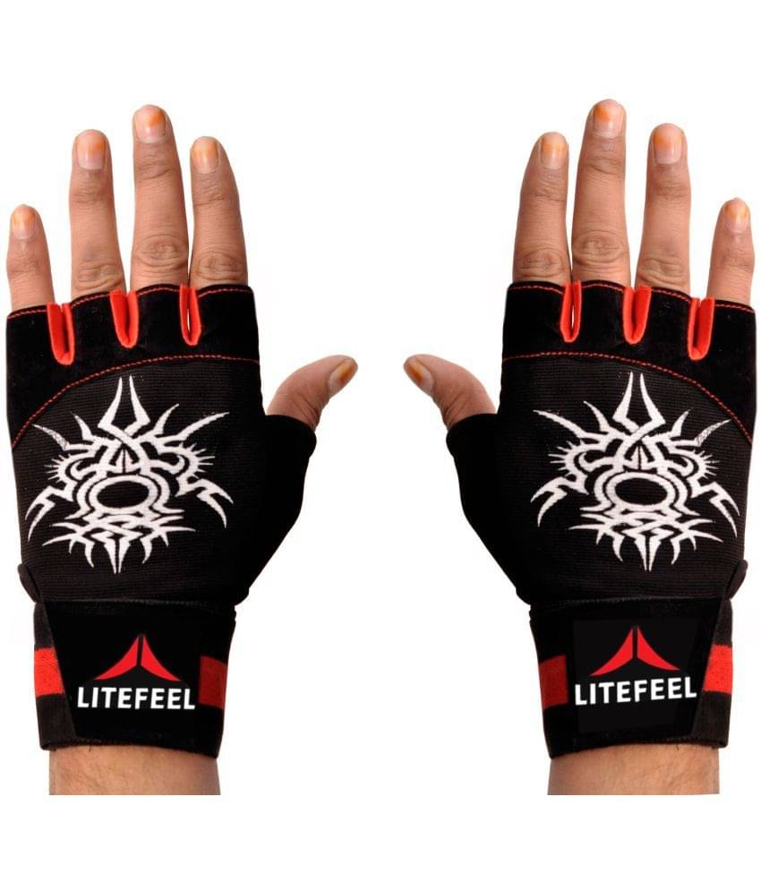    			LITE FEEL Amazing Exercise Unisex Polyester Gym Gloves For Advanced Fitness Training and Workout With Half-Finger Length