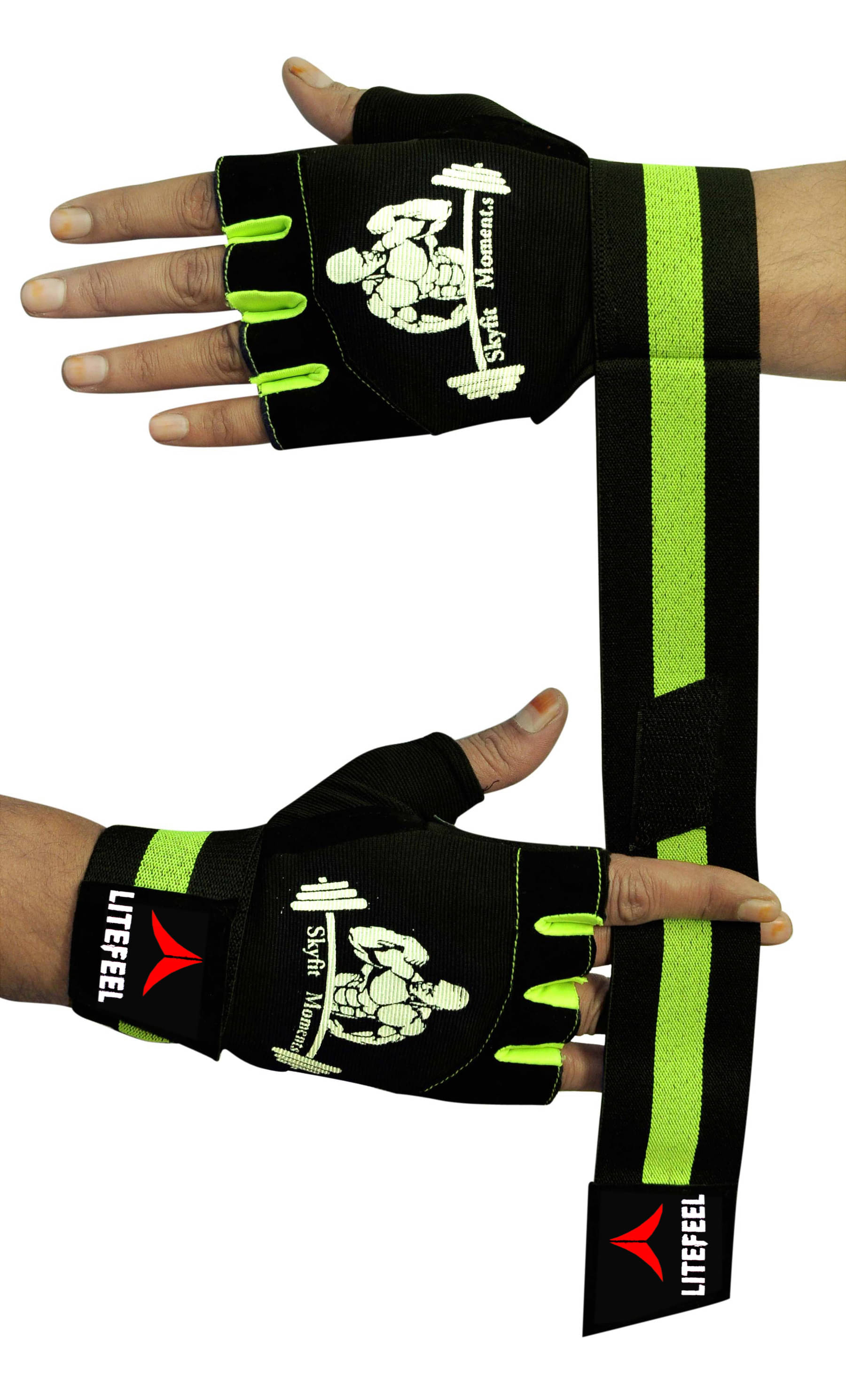 LITE FEEL Classic Exercise Unisex Polyester Gym Gloves For Advanced Fitness Training and Workout With Half-Finger Length LITE FEEL Classic Exercise Unisex Polyester Gym Gloves For Advanced Fitness Training and Workout With Half-Finger Length